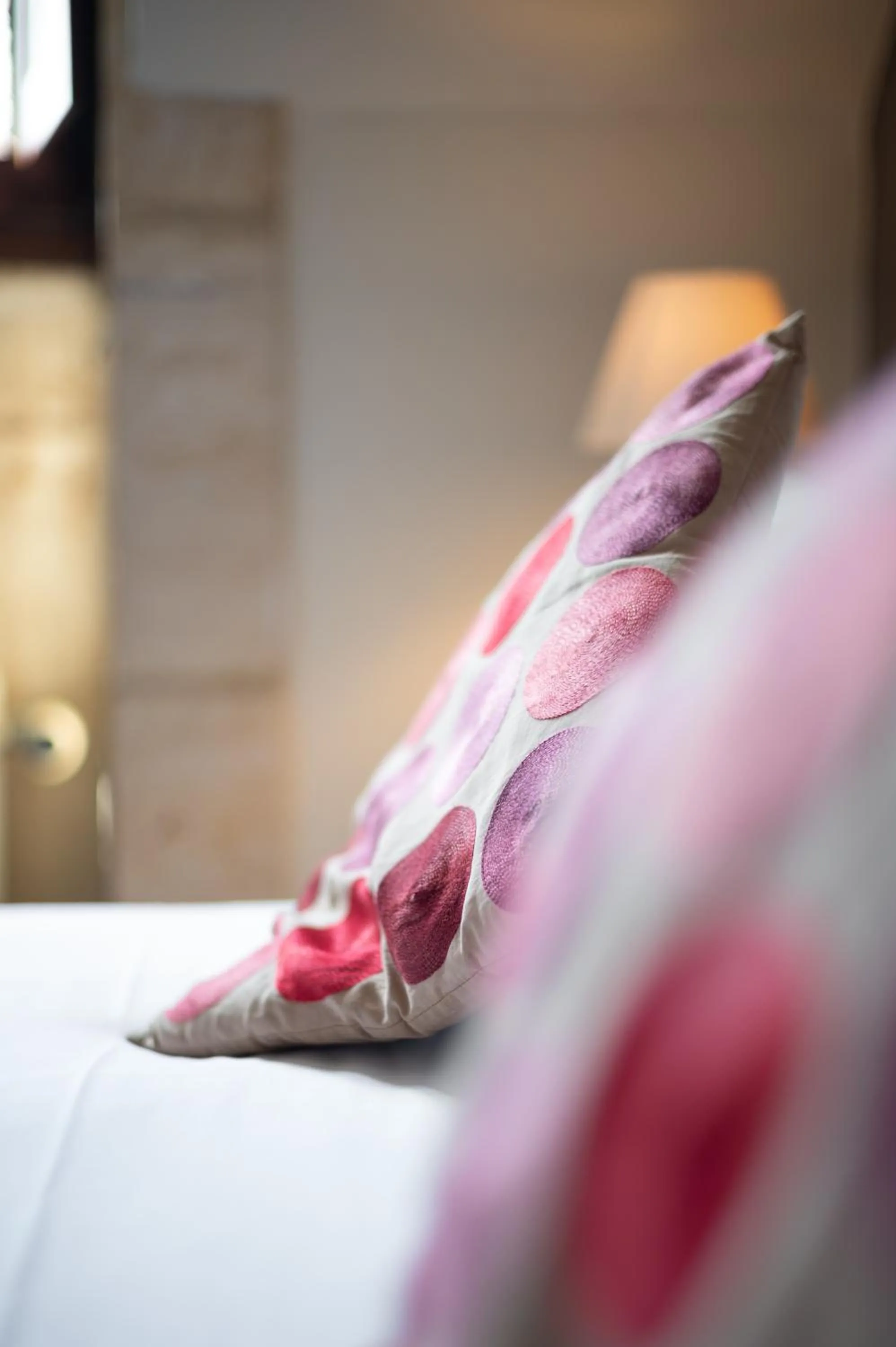 Decorative detail, Bed in Hôtel La Couleuvrine Sarlat Centre Ville
