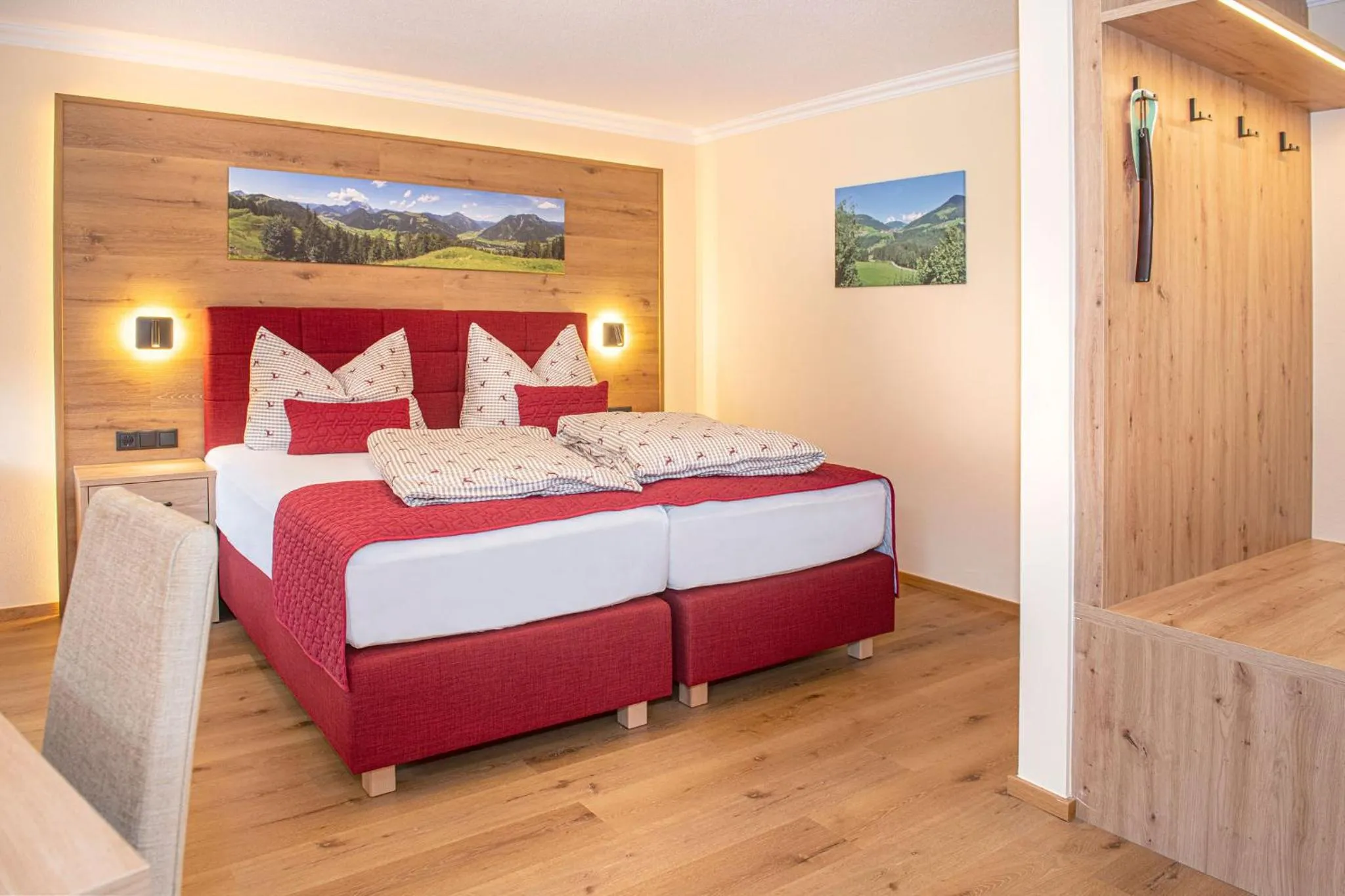 Bed in Hotel Schneeberger