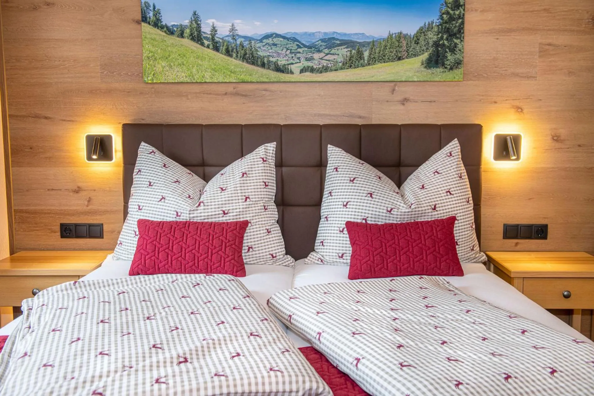 Bed in Hotel Schneeberger