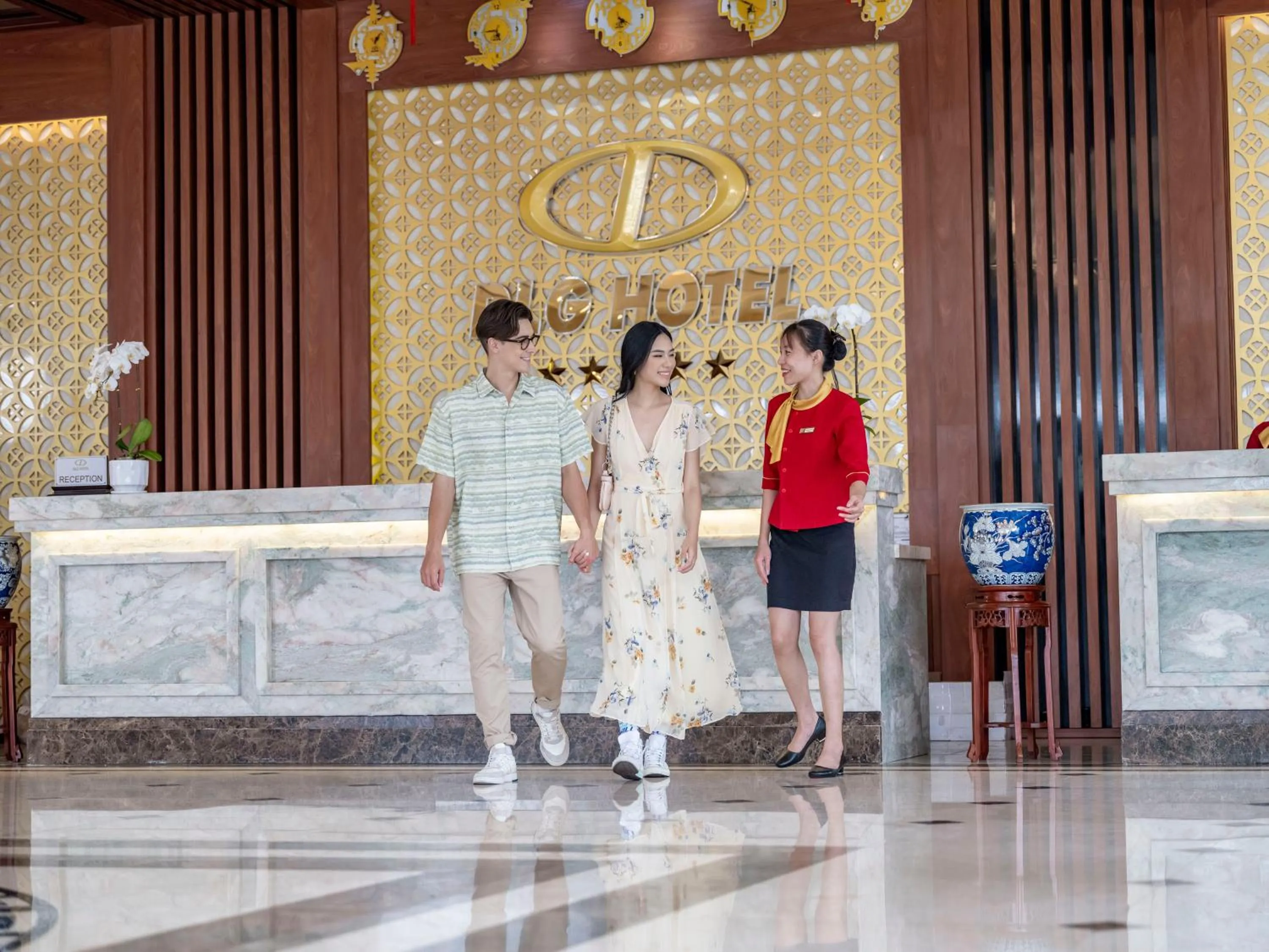 Lobby or reception in DLG Hotel Danang
