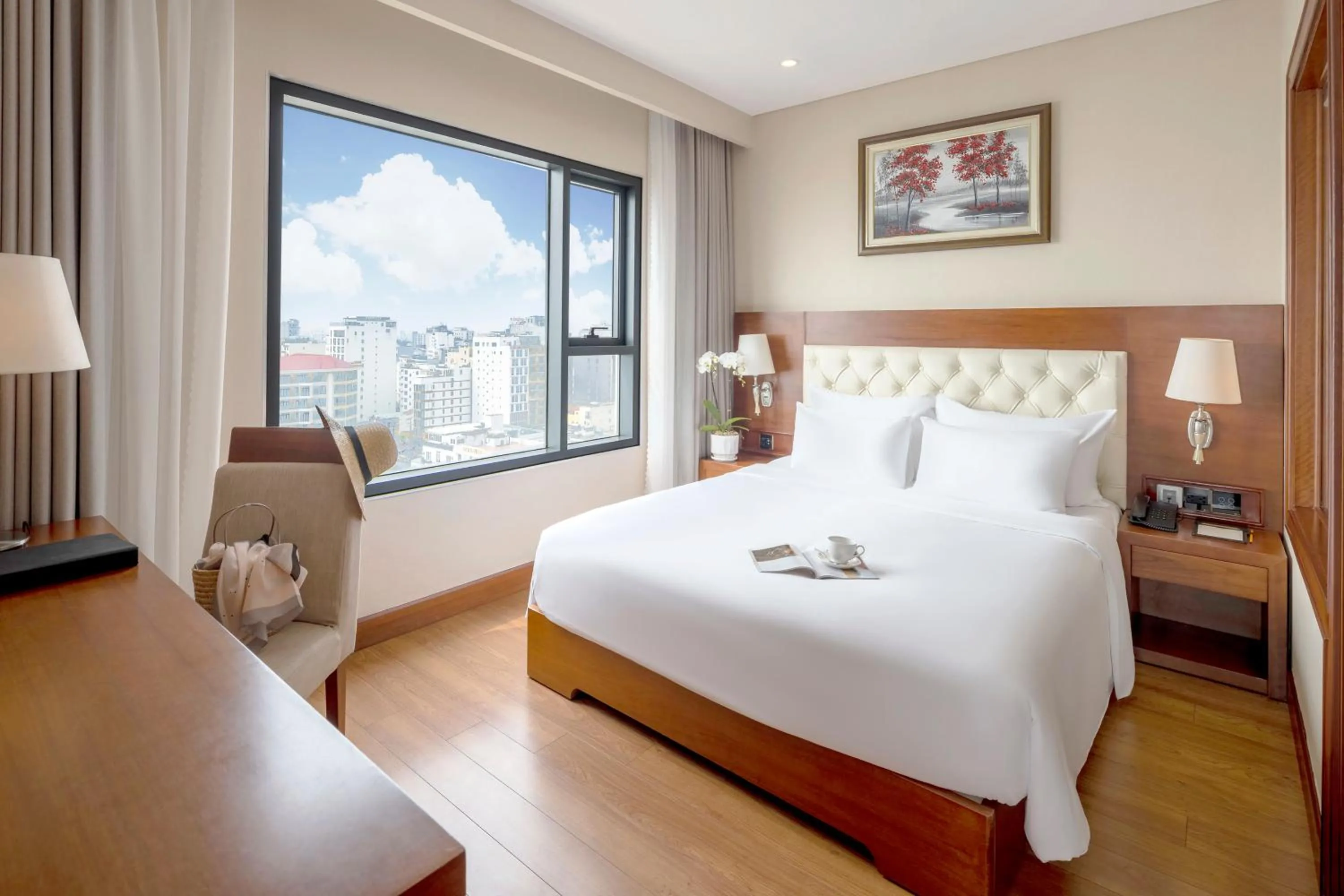 Bed in DLG Hotel Danang