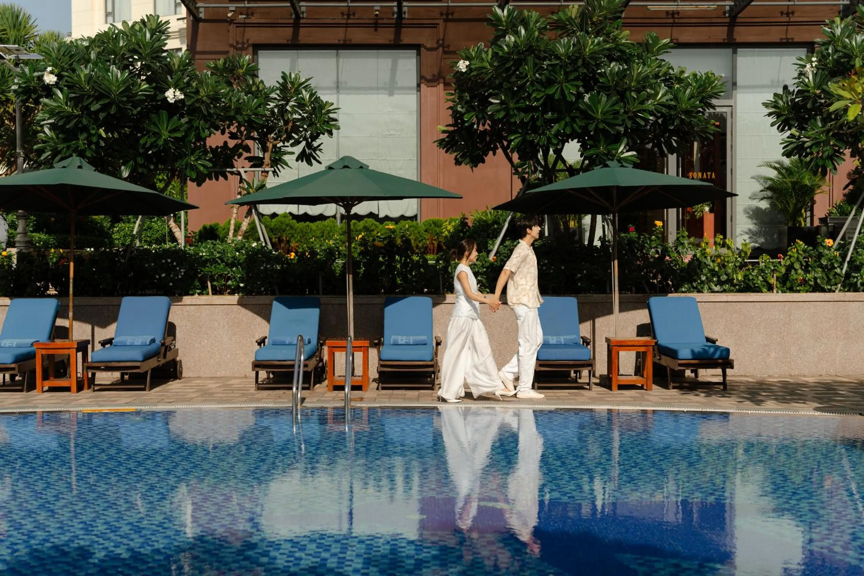 Swimming pool in DLG Hotel Danang