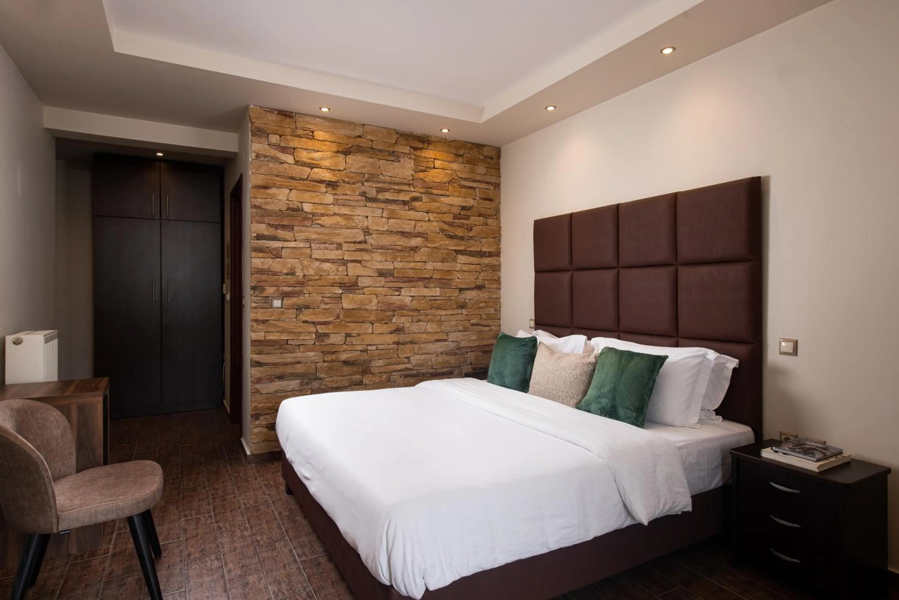 Bed in Hotel Naiades