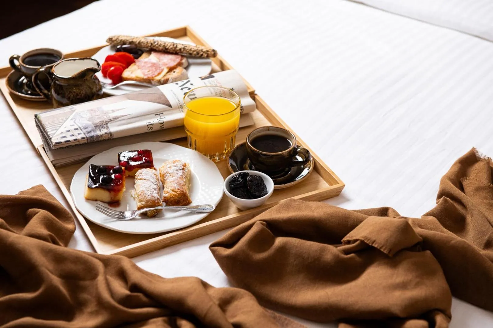 Bed in Hotel Naiades