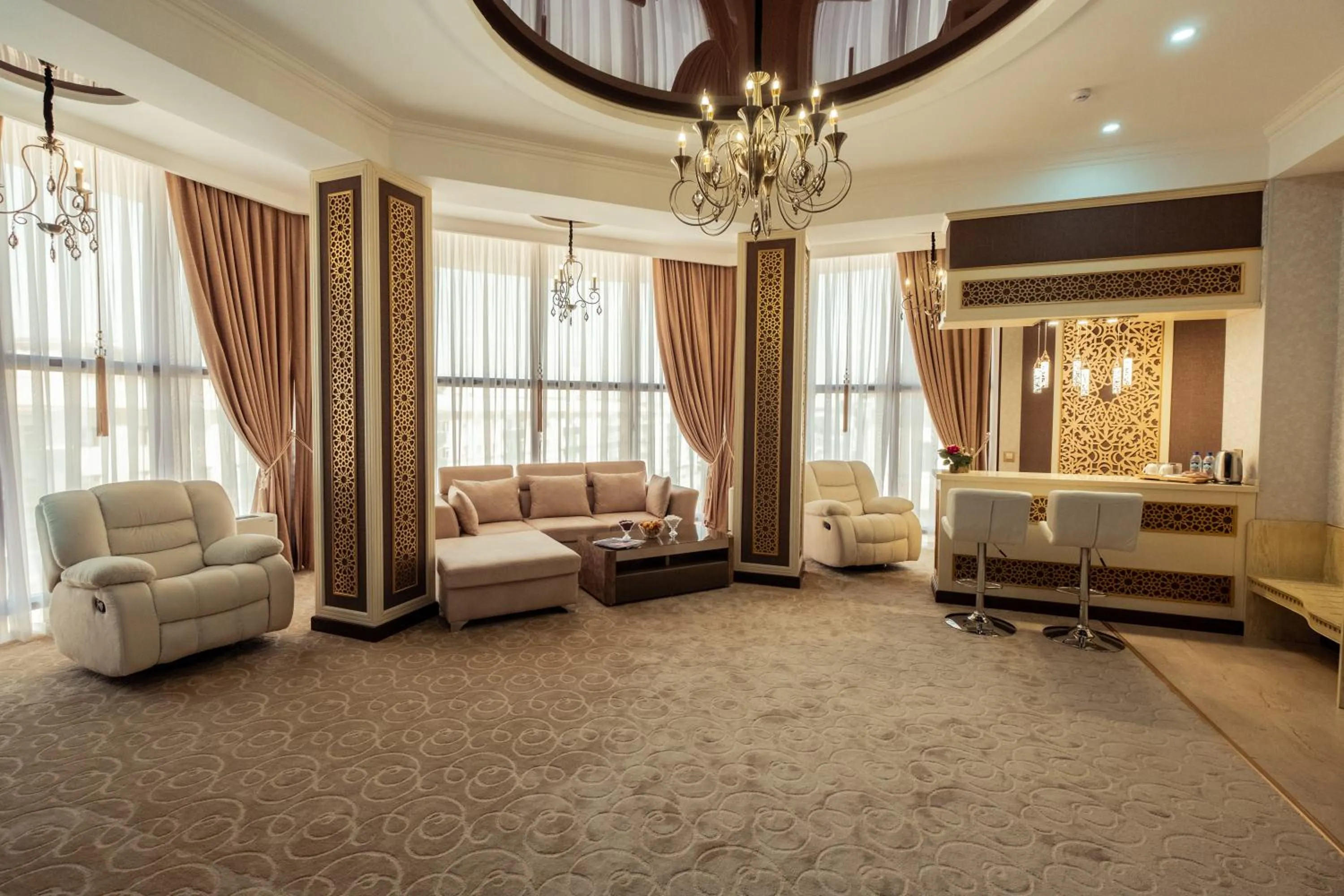 Seating area in DiliMah Premium Luxury