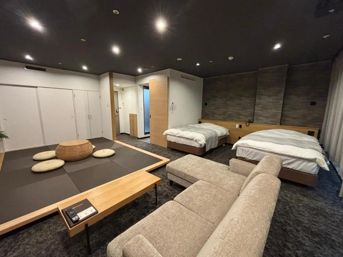 Bed in Hotel Flags Kuju Kusima