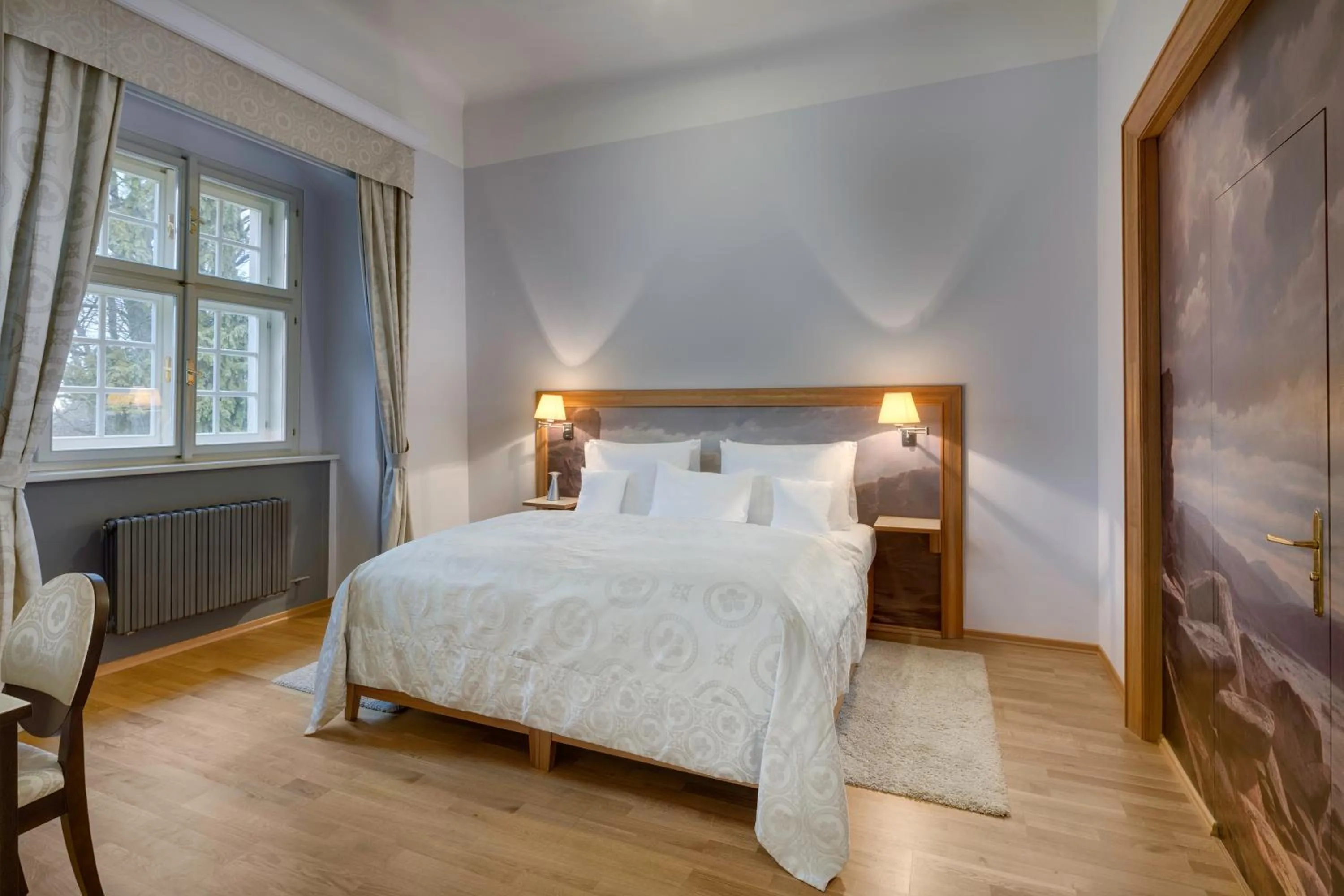 Bed in Chateau Herálec Boutique Hotel & Spa by L'Occitane