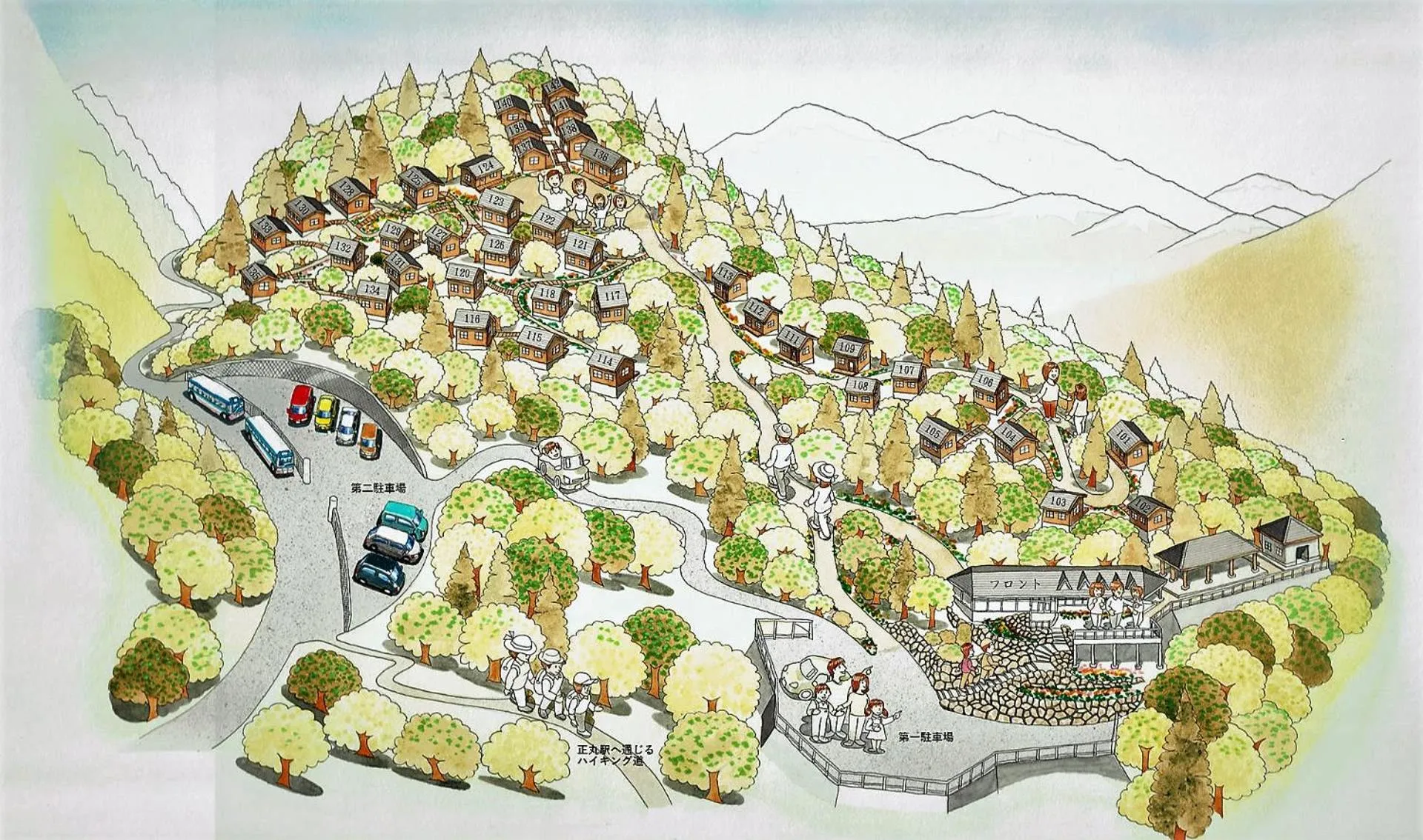 Bird's eye view in Shomarutoge Garden House