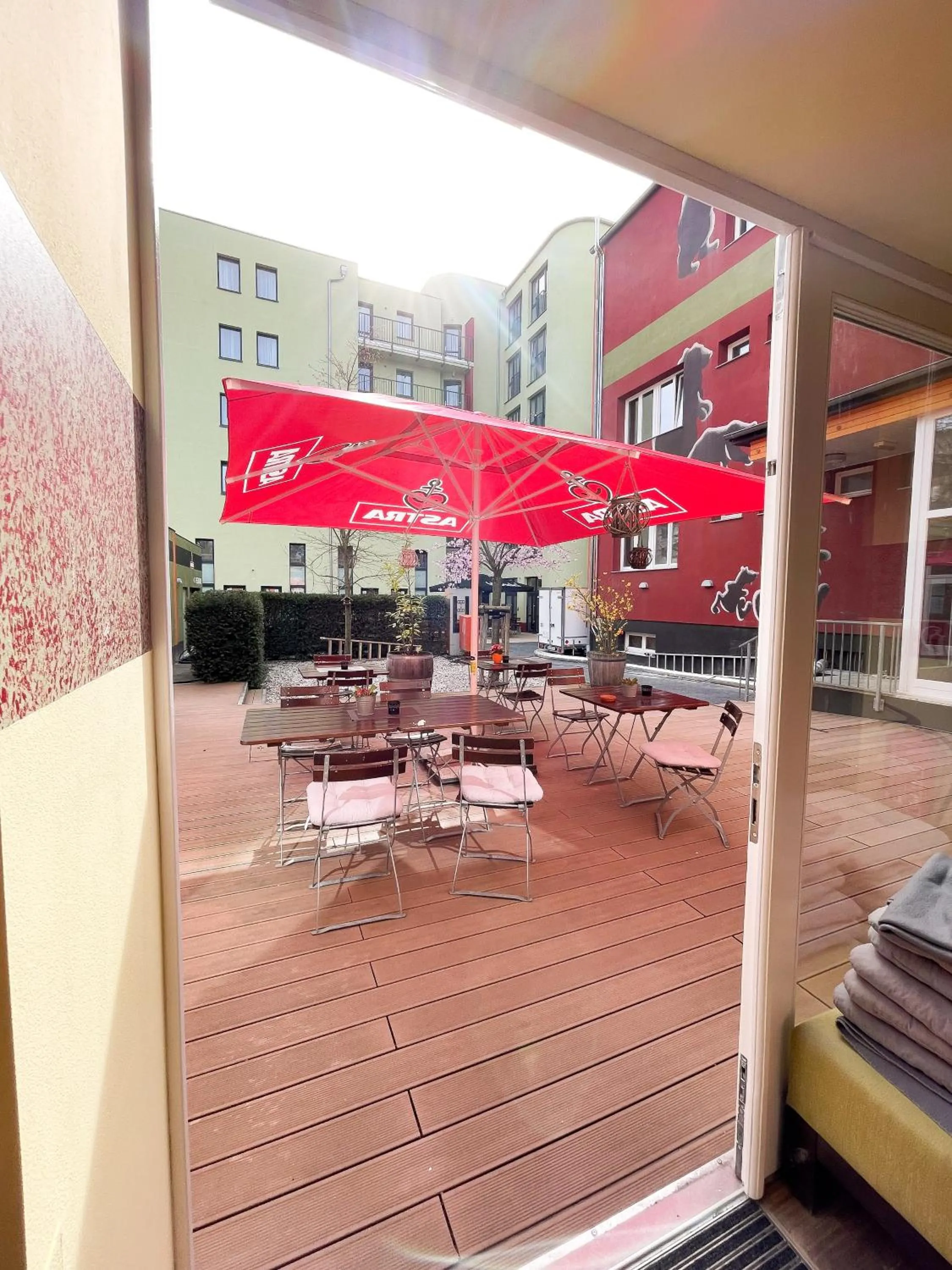 Patio in HOLI City Apart Hotel Berlin