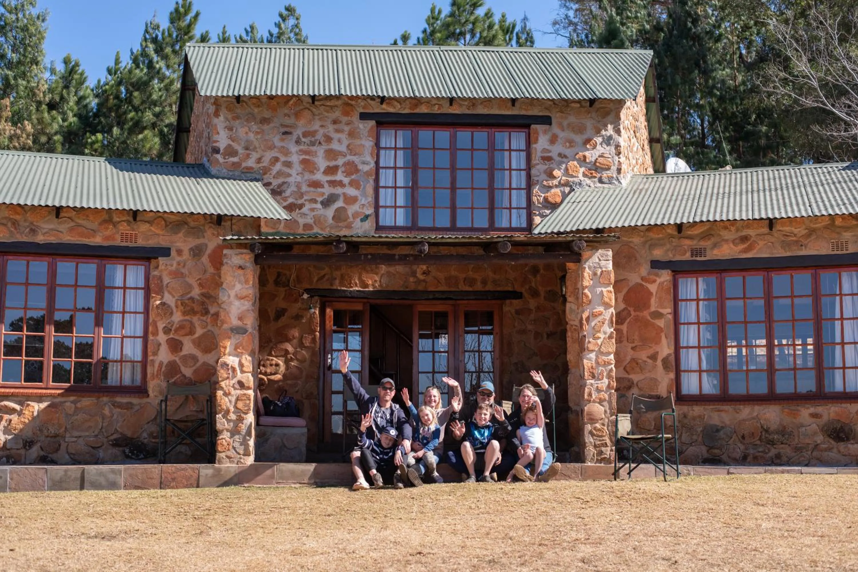 Family in Stonecutters Lodge