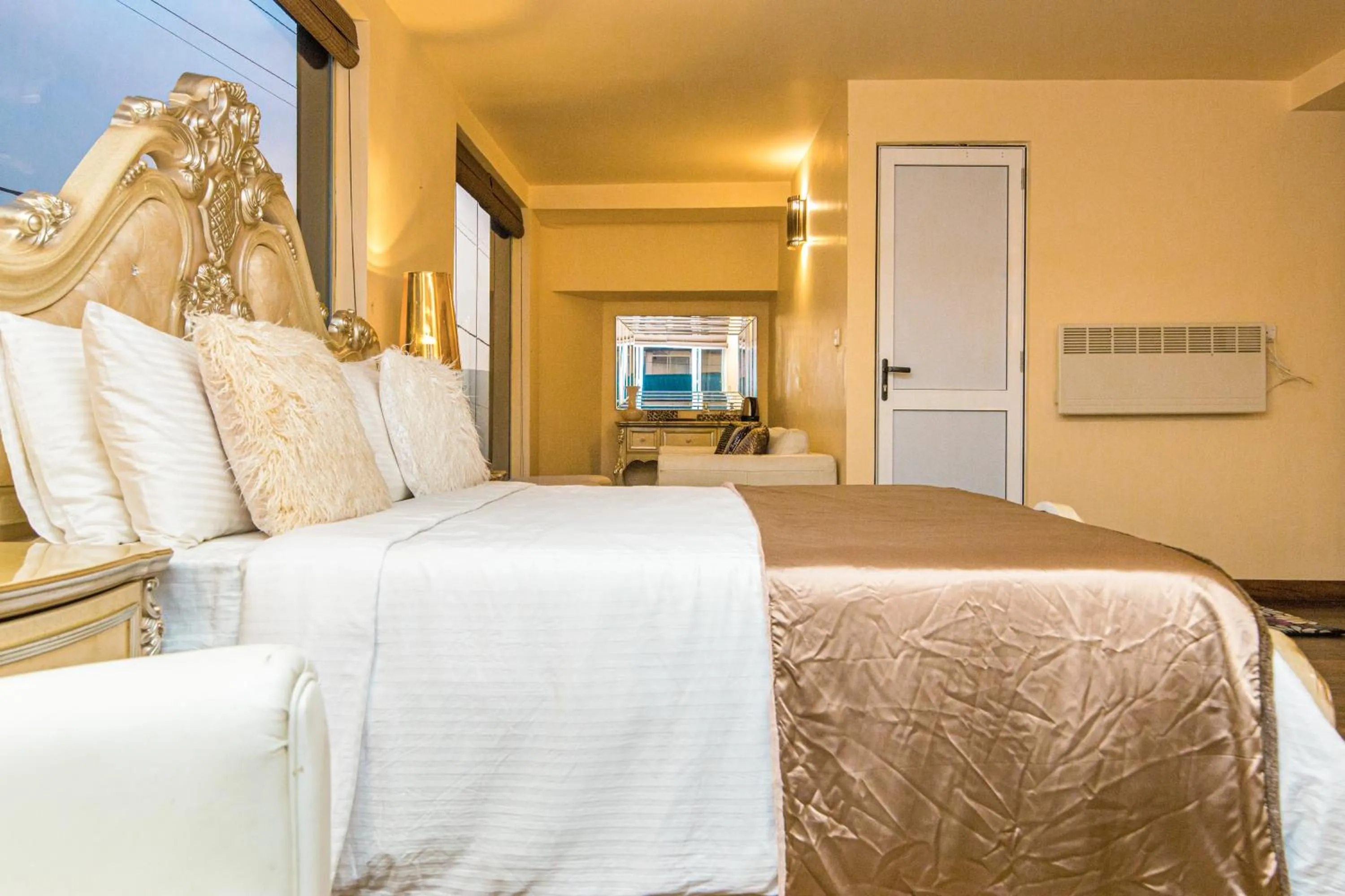 Bed in The Forest and Lake by Schofieldshire