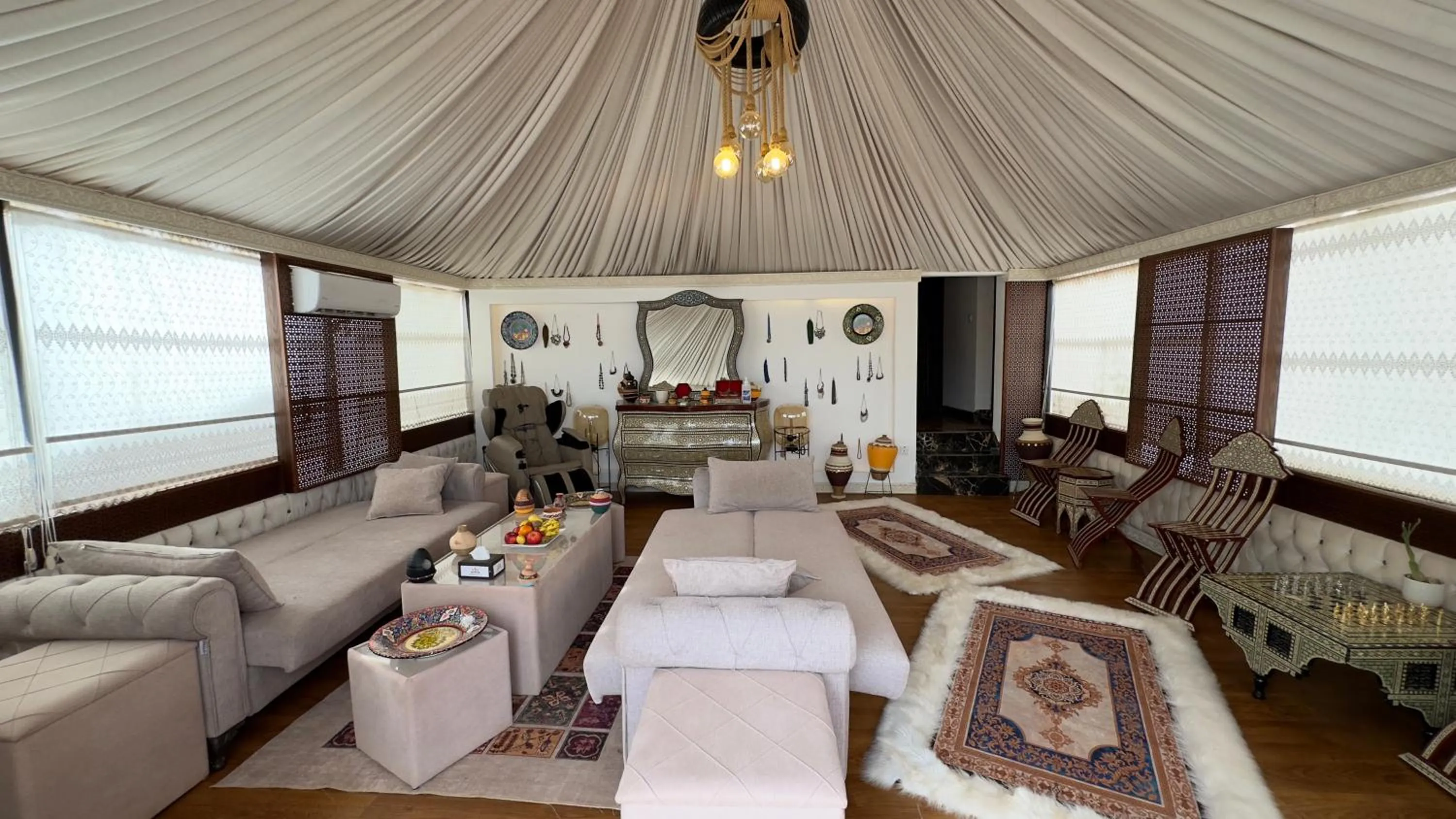 Living room in Mazayen Rum Camp