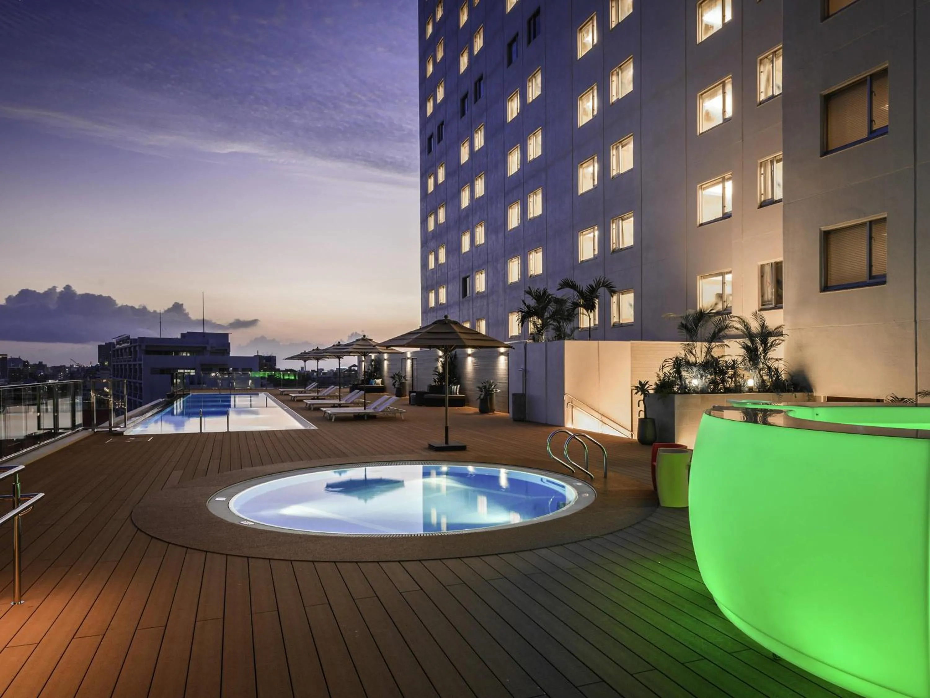 Pool view in Novotel Okinawa Naha