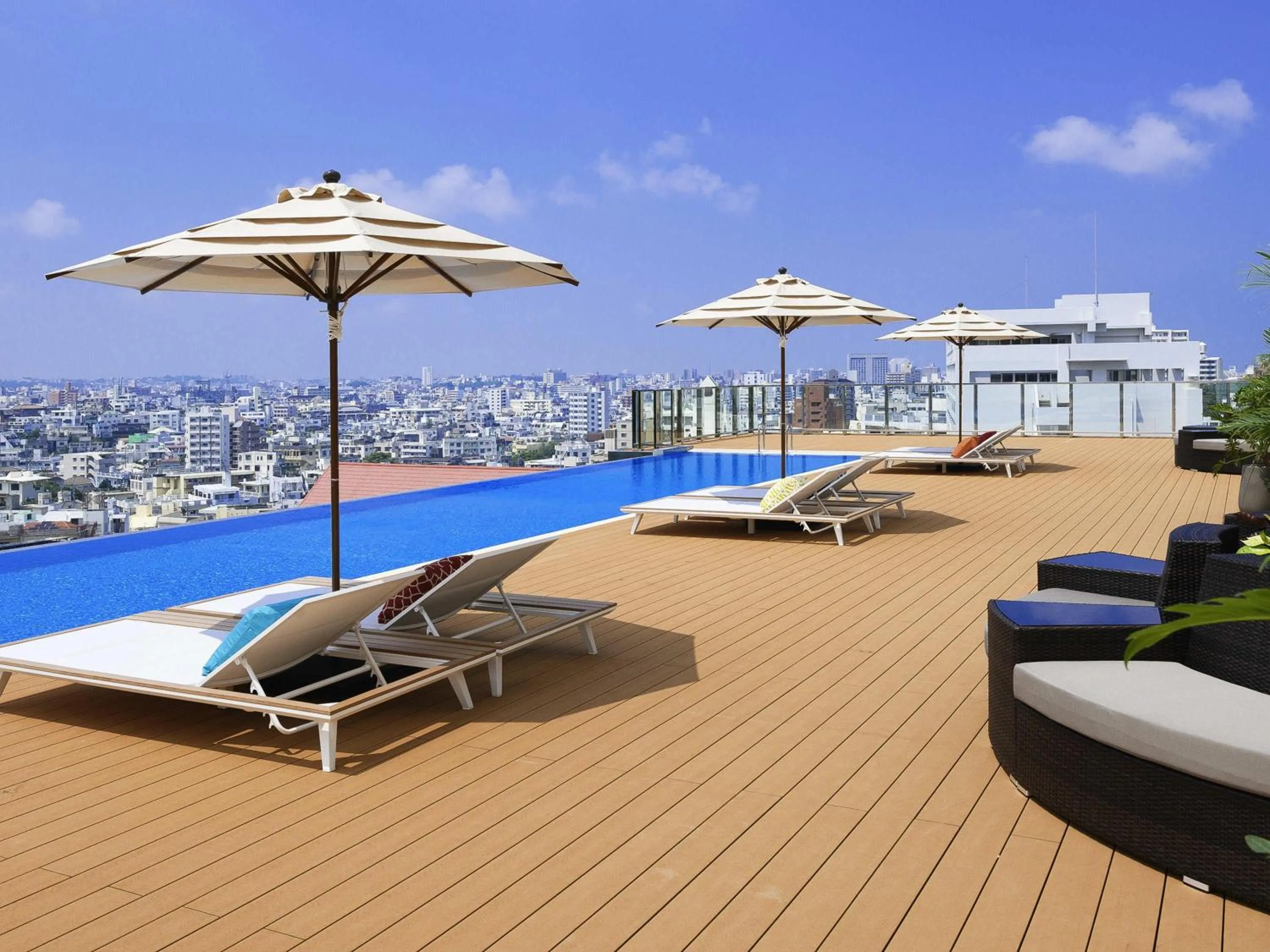 Pool view in Novotel Okinawa Naha