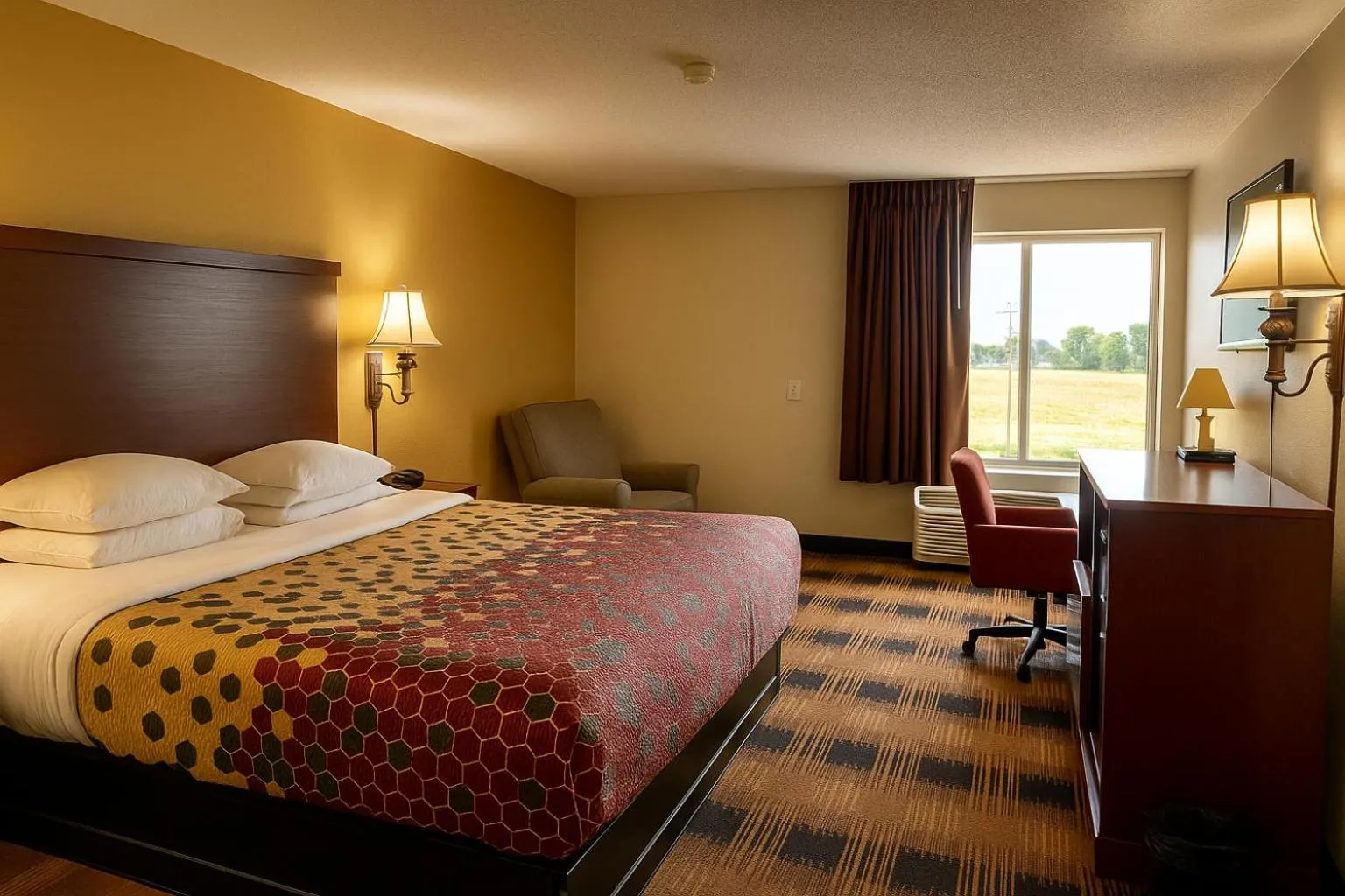 Bed in Econo Lodge Inn & Suites Fairview Heights St Louis