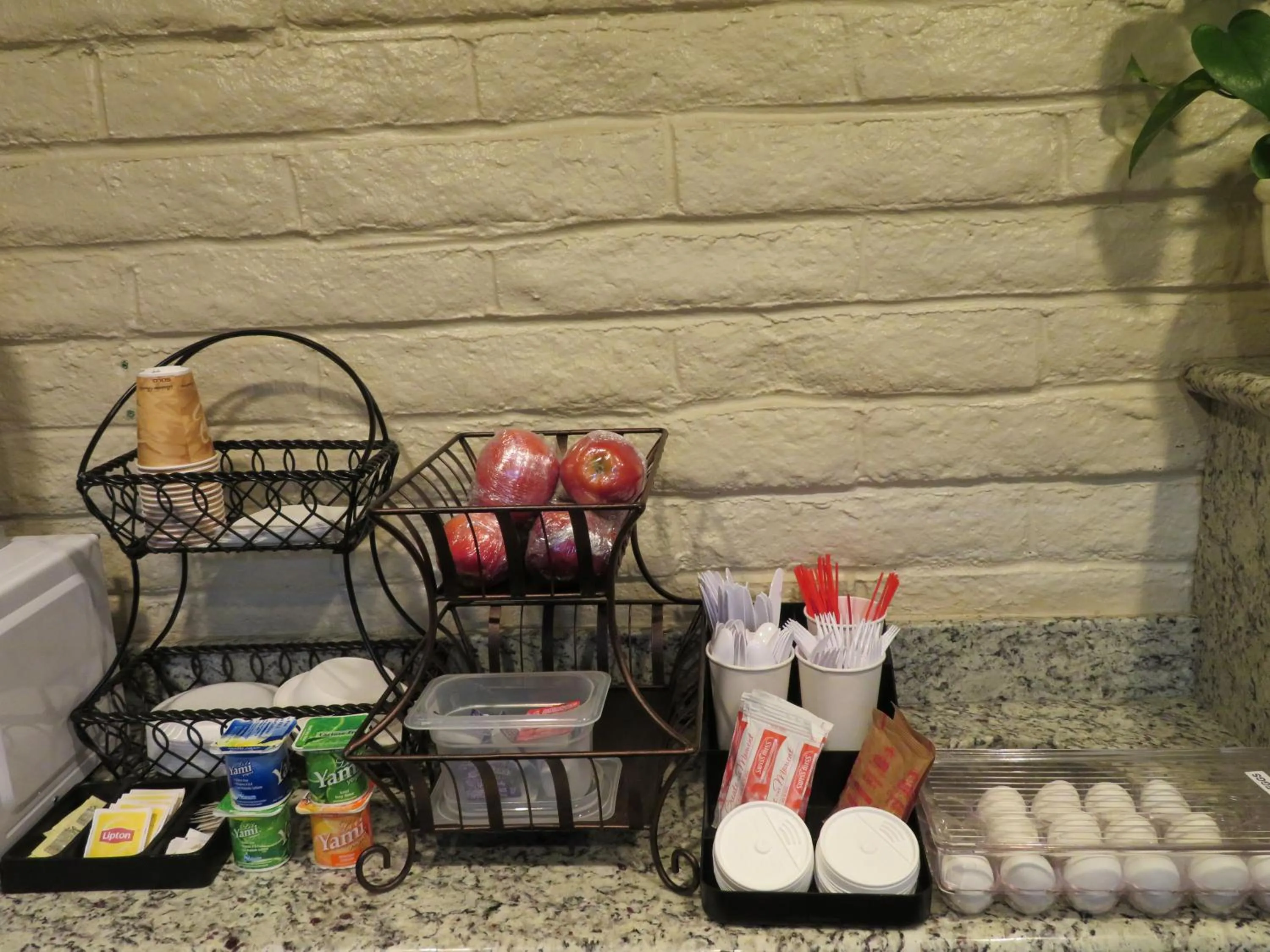 Continental breakfast in Royal Crest Motel