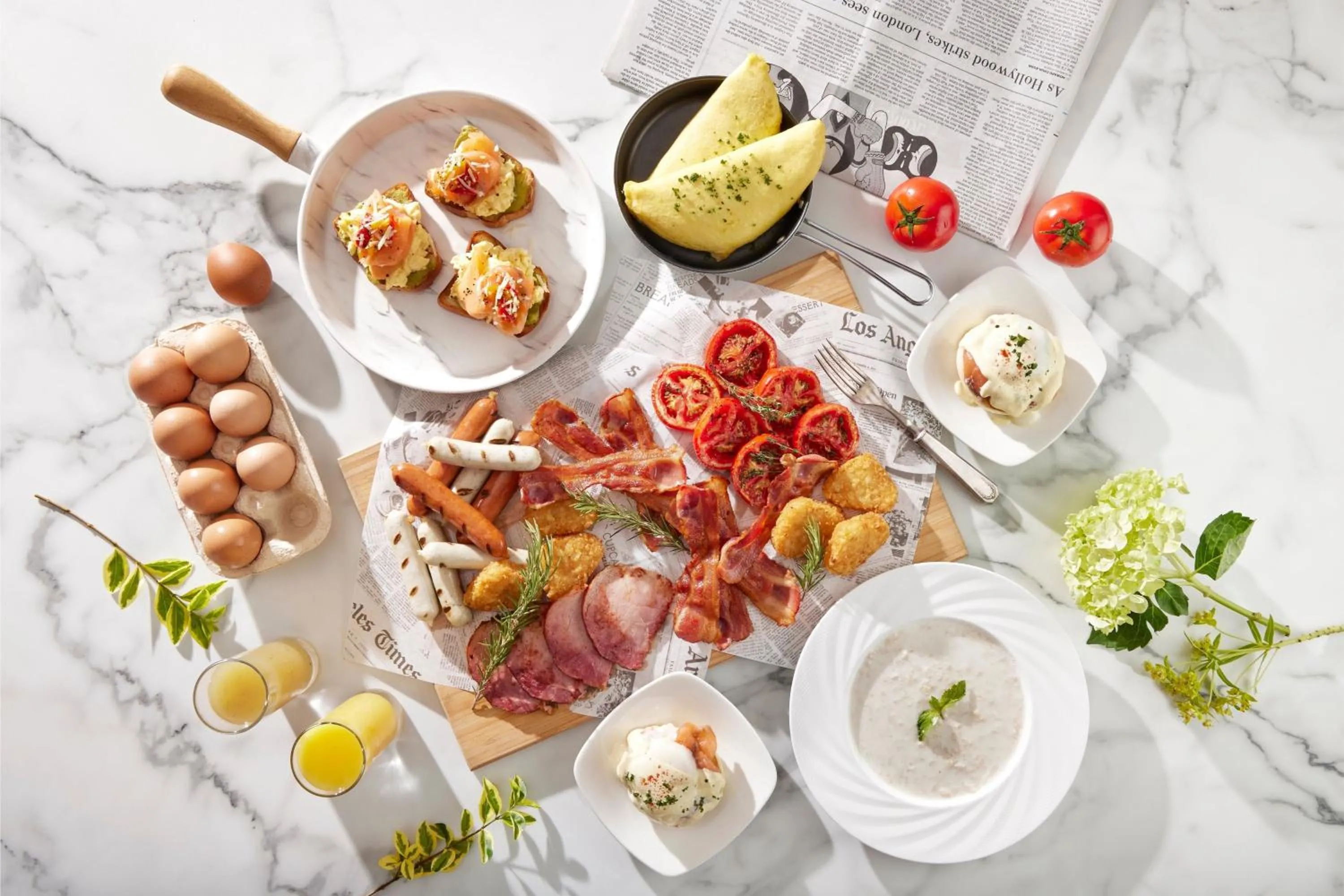 Breakfast in Le Meridien Taipei