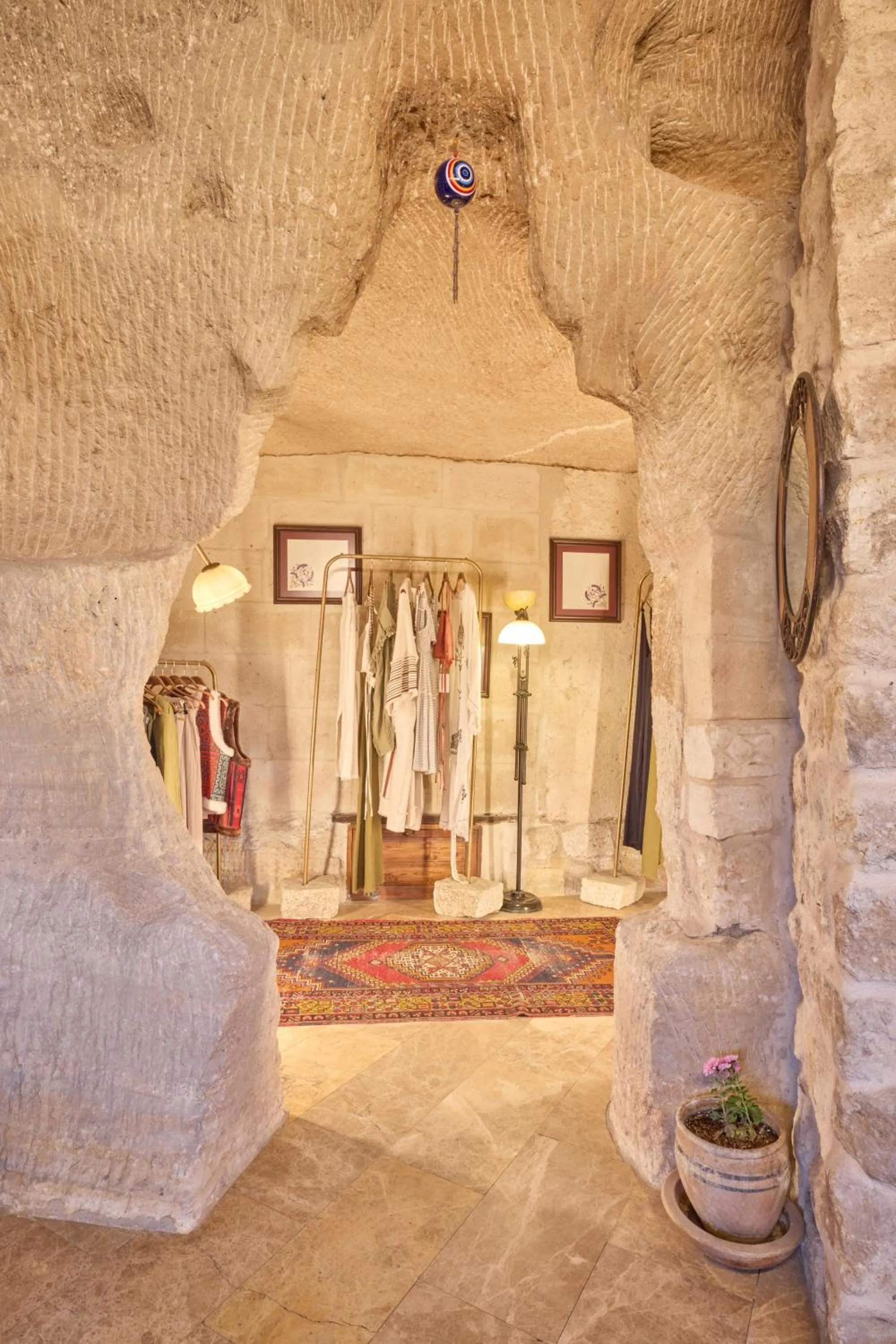 Decorative detail in Mithra Cave Cappadocia