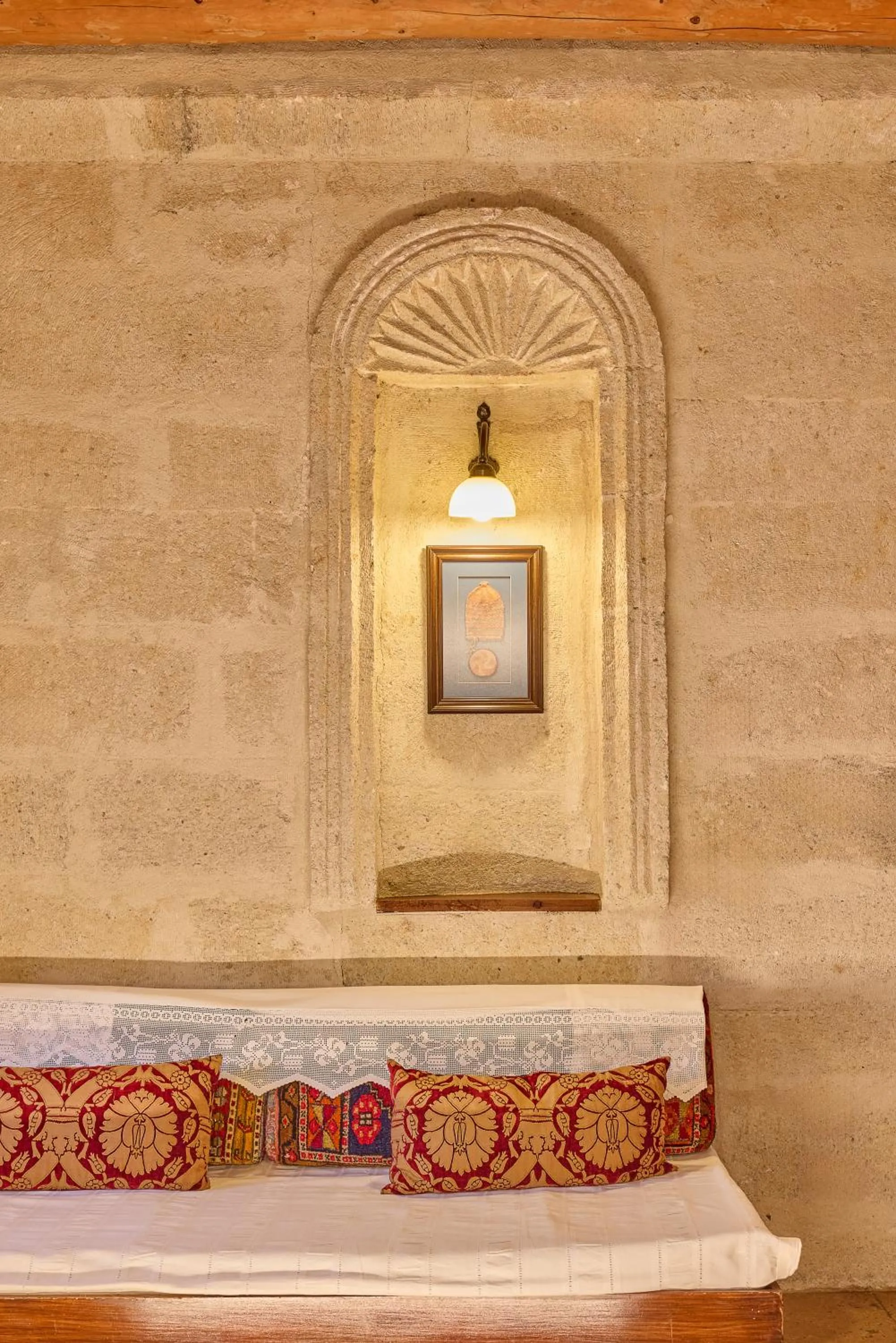 Decorative detail in Mithra Cave Cappadocia