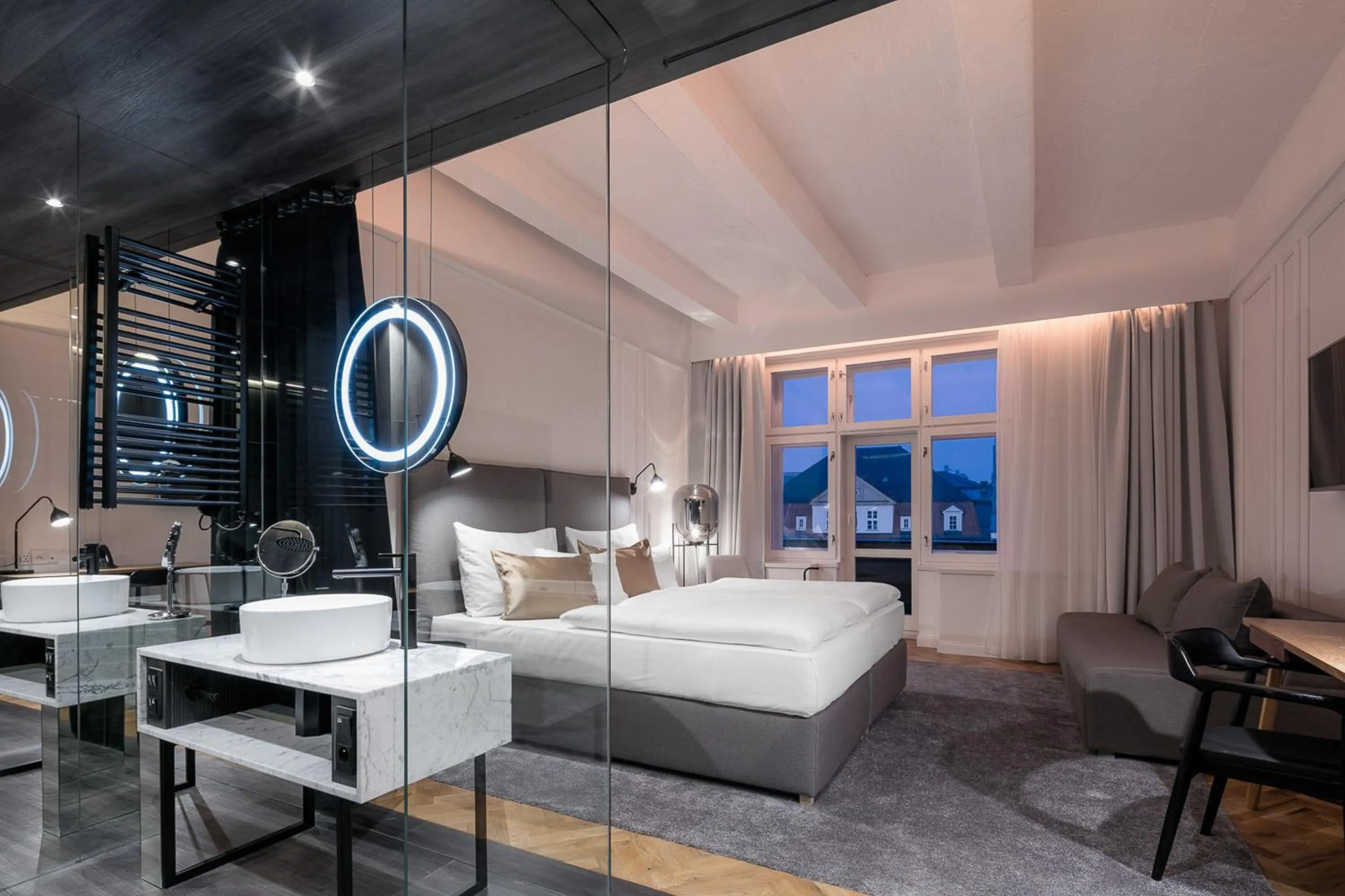 Shower, Bed in Pytloun Boutique Hotel Prague