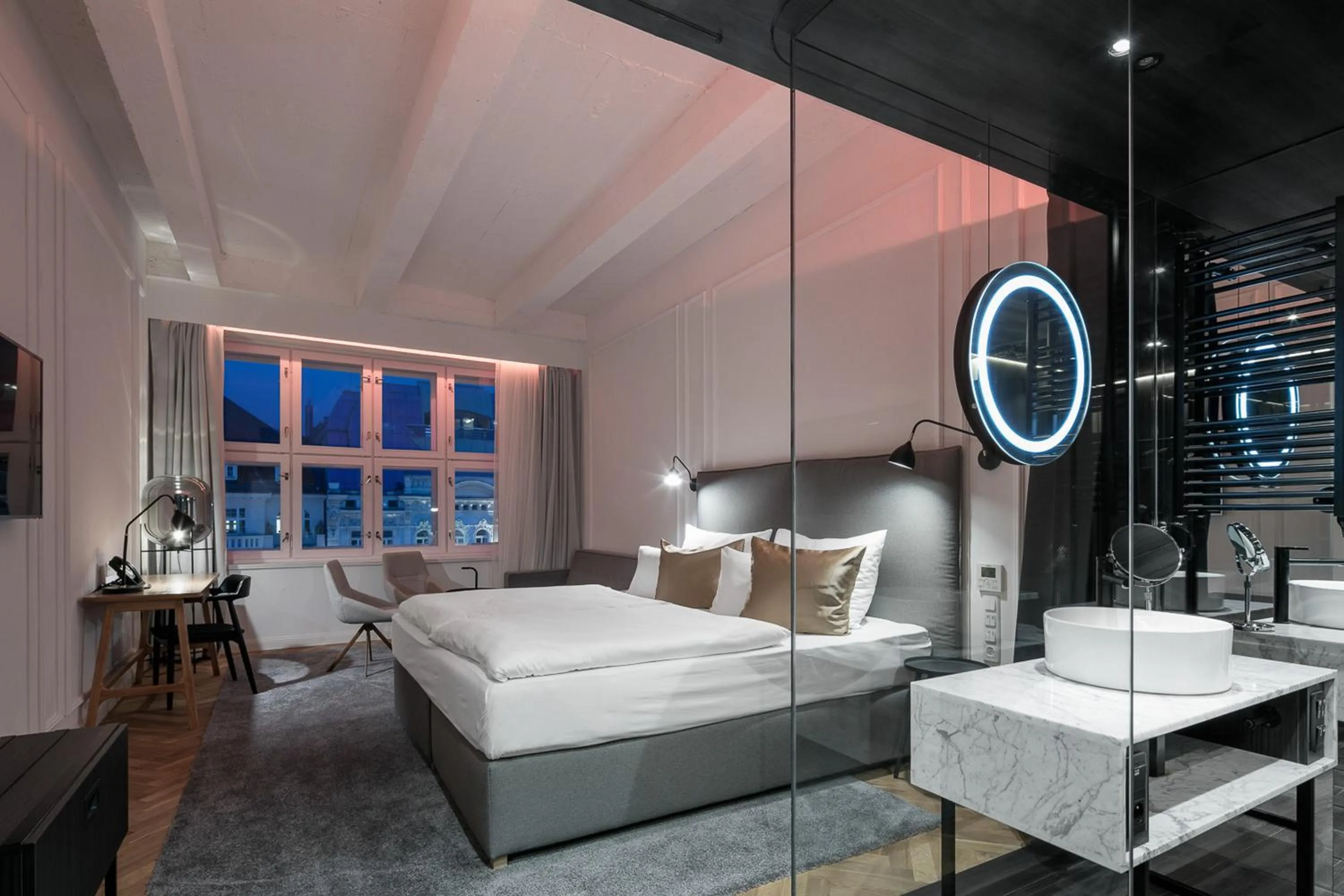 Bed in Pytloun Boutique Hotel Prague