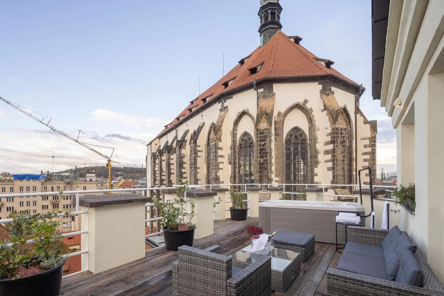 Balcony/Terrace in Pytloun Boutique Hotel Prague