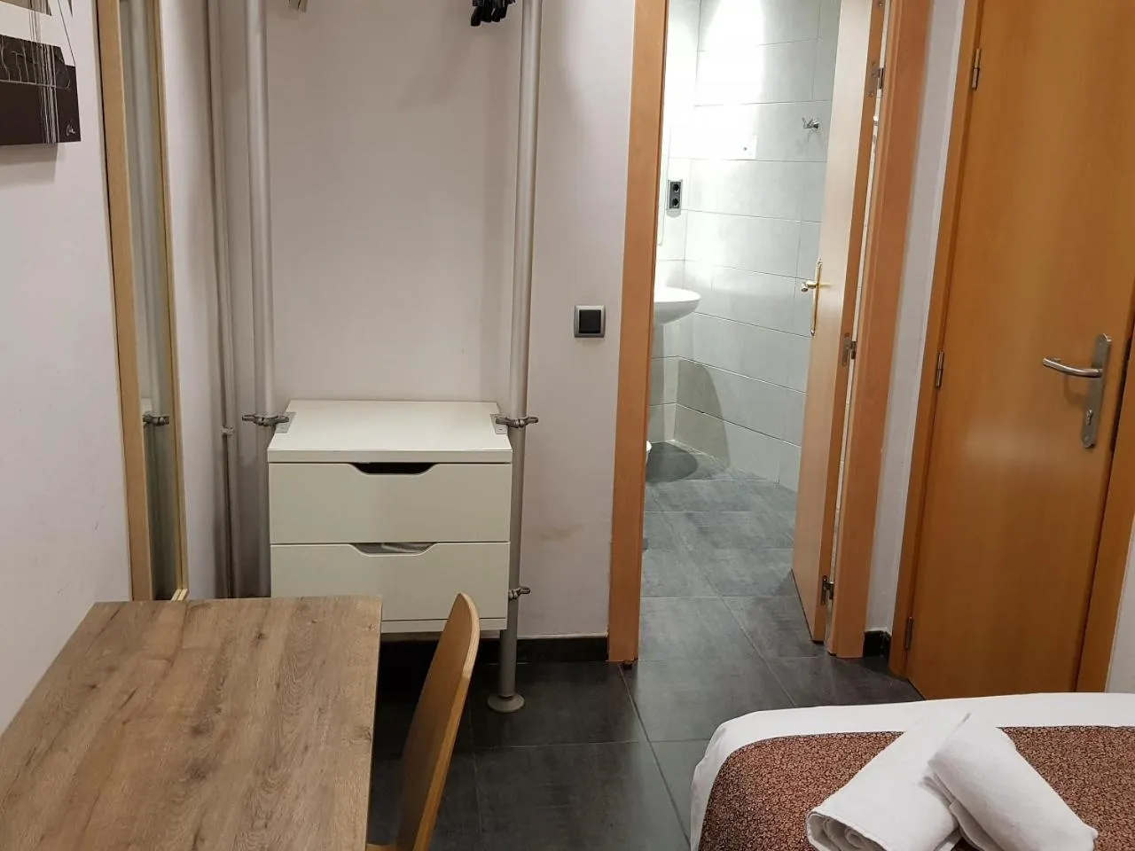 Bed in Hostal Levante Barcelona