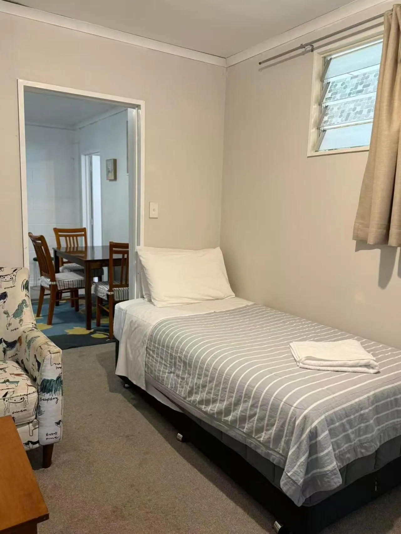 Bed in Mystery Creek Motel