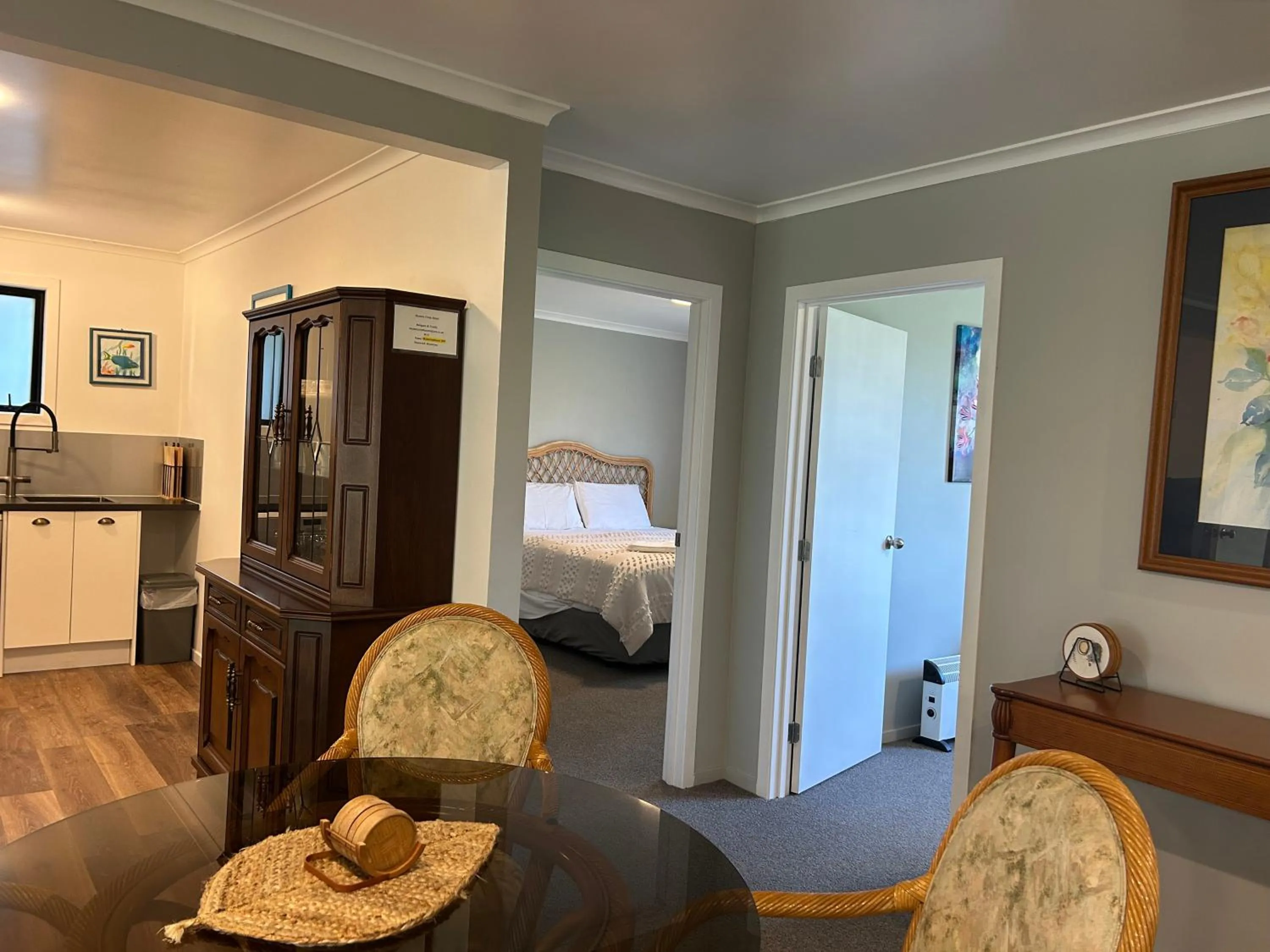 Bed in Mystery Creek Motel