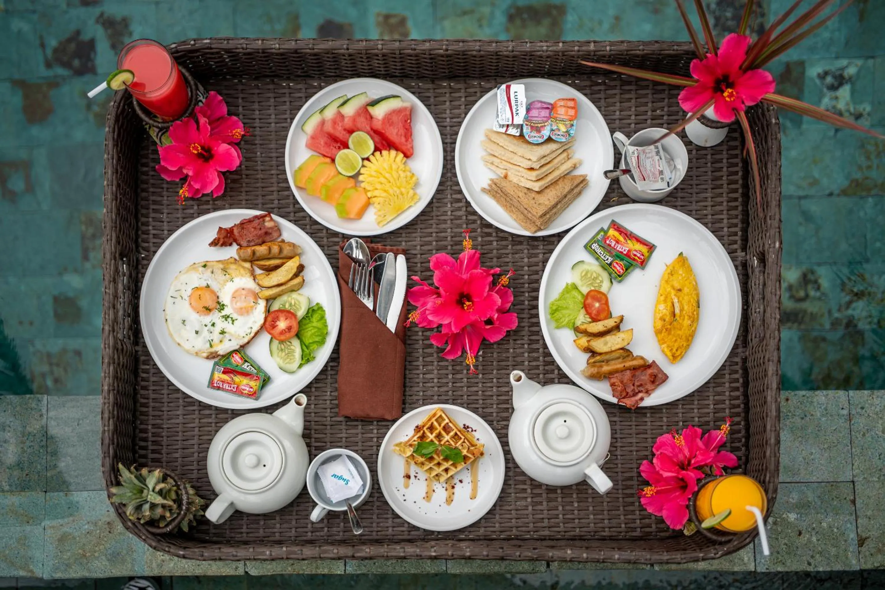 Food and drinks in The Kampung Ubud Villa