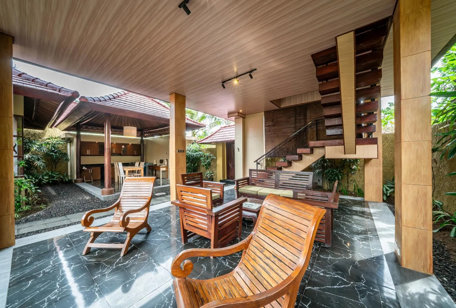 Living room in The Kampung Ubud Villa