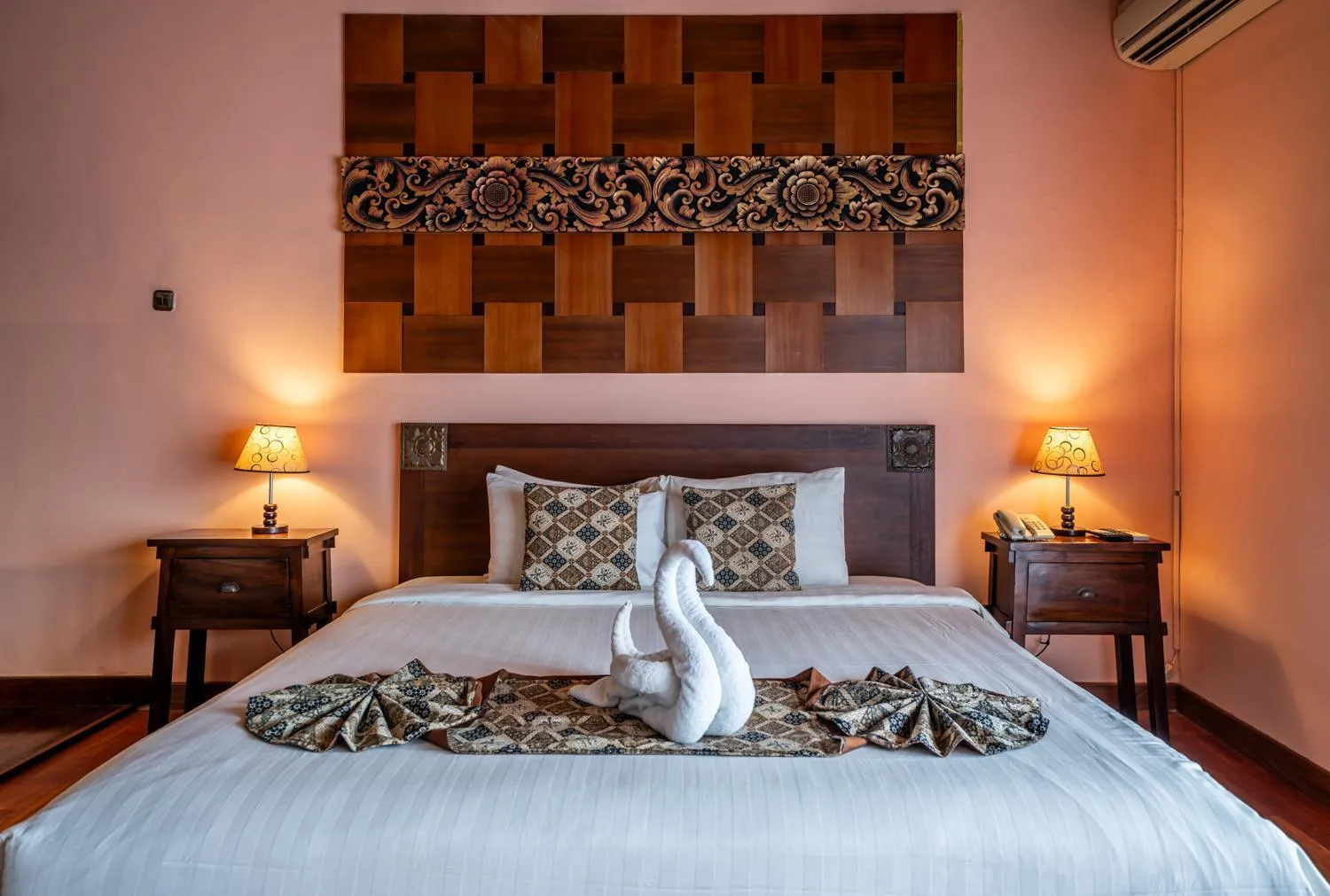 Bed in The Kampung Ubud Villa