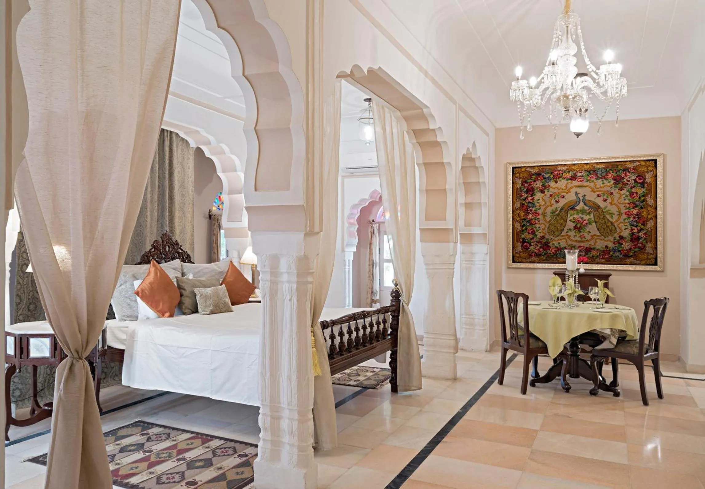 Bed in Alsisar Mahal- Heritage Hotel