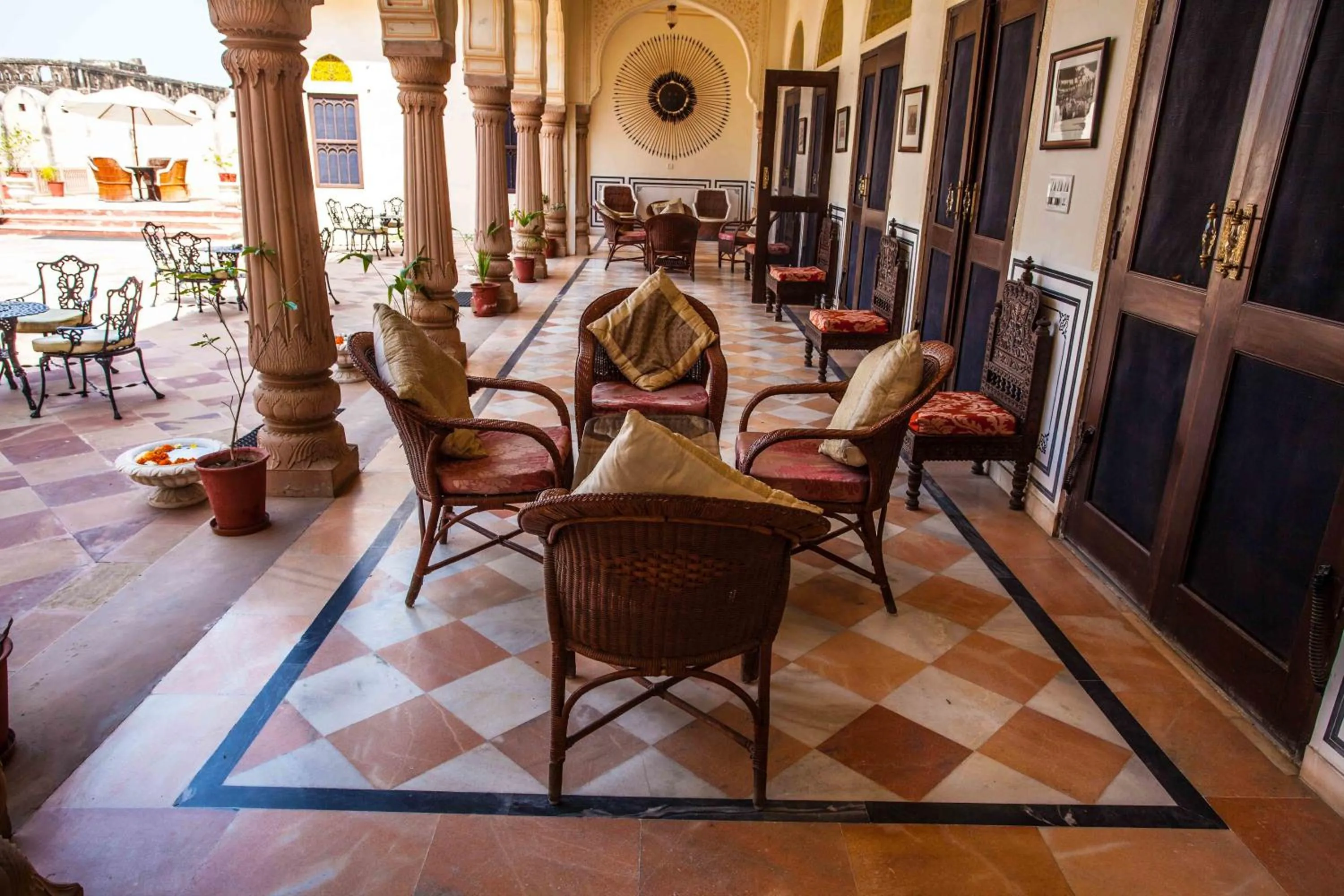 Balcony/Terrace in Alsisar Mahal- Heritage Hotel