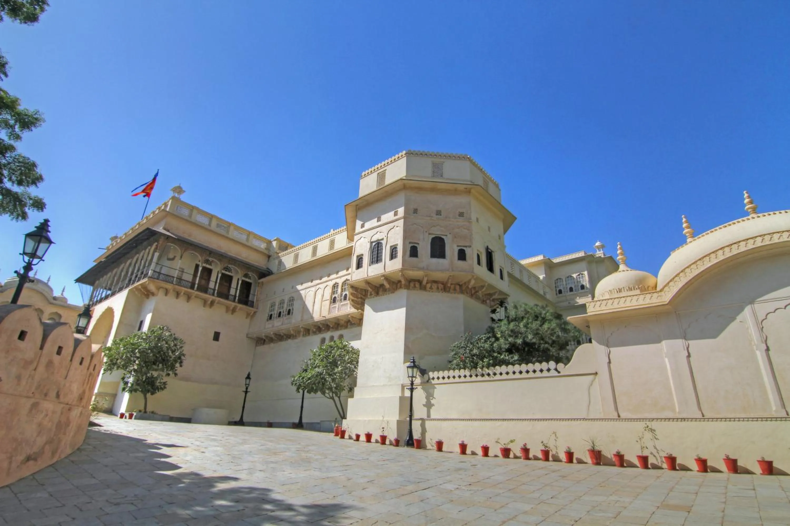 Facade/entrance in Alsisar Mahal- Heritage Hotel
