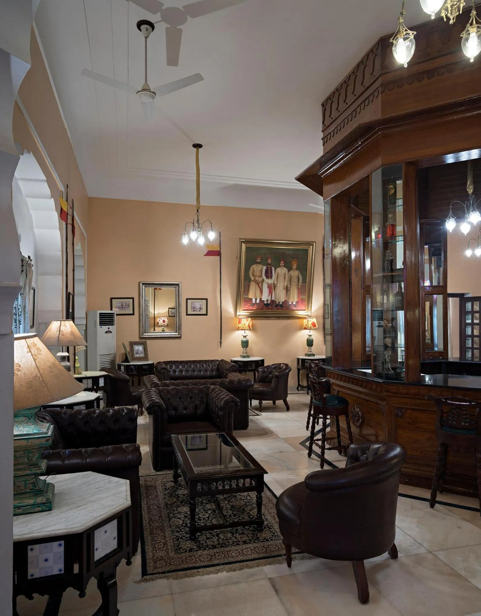 Living room in Alsisar Mahal- Heritage Hotel