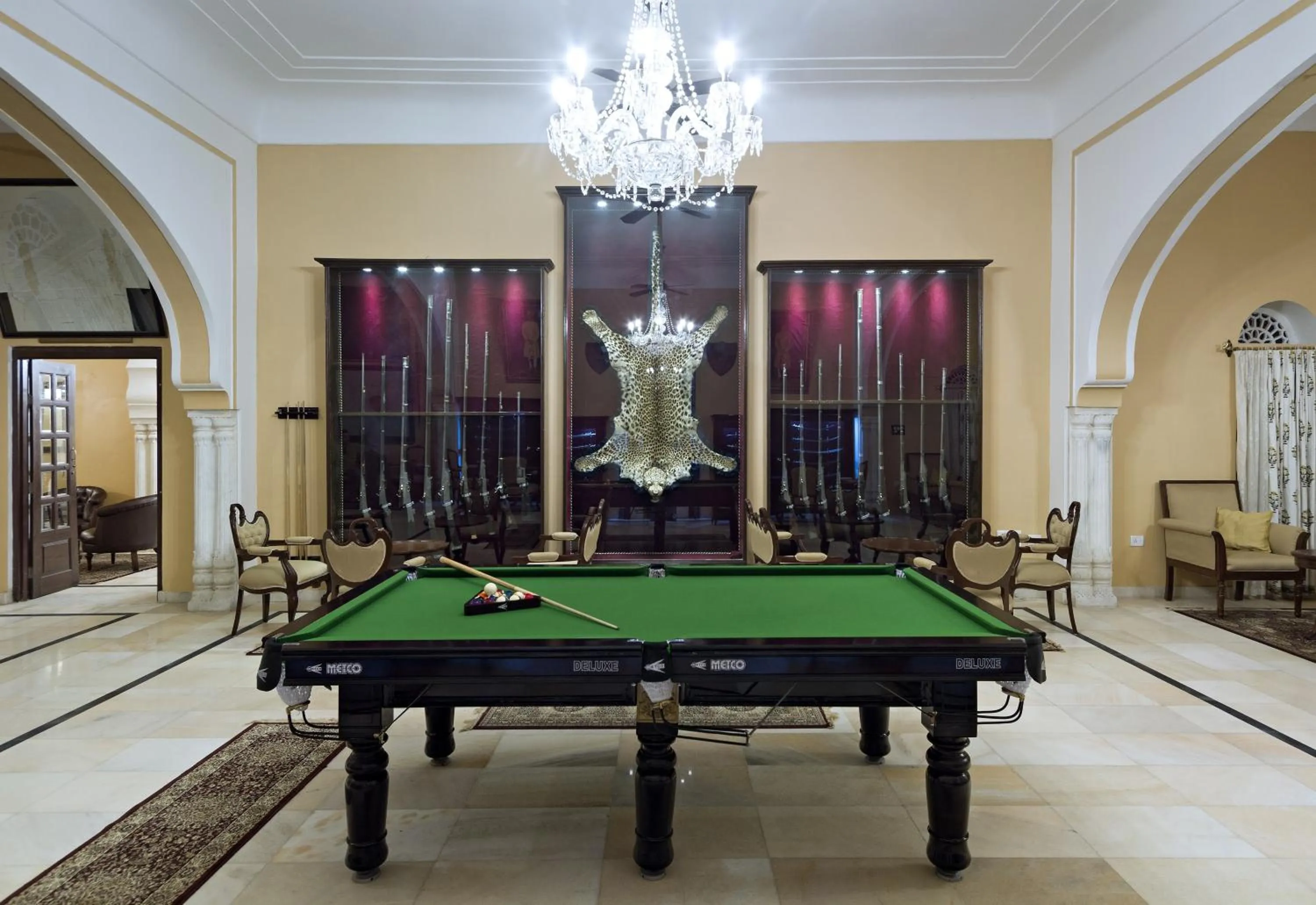Lounge or bar in Alsisar Mahal- Heritage Hotel