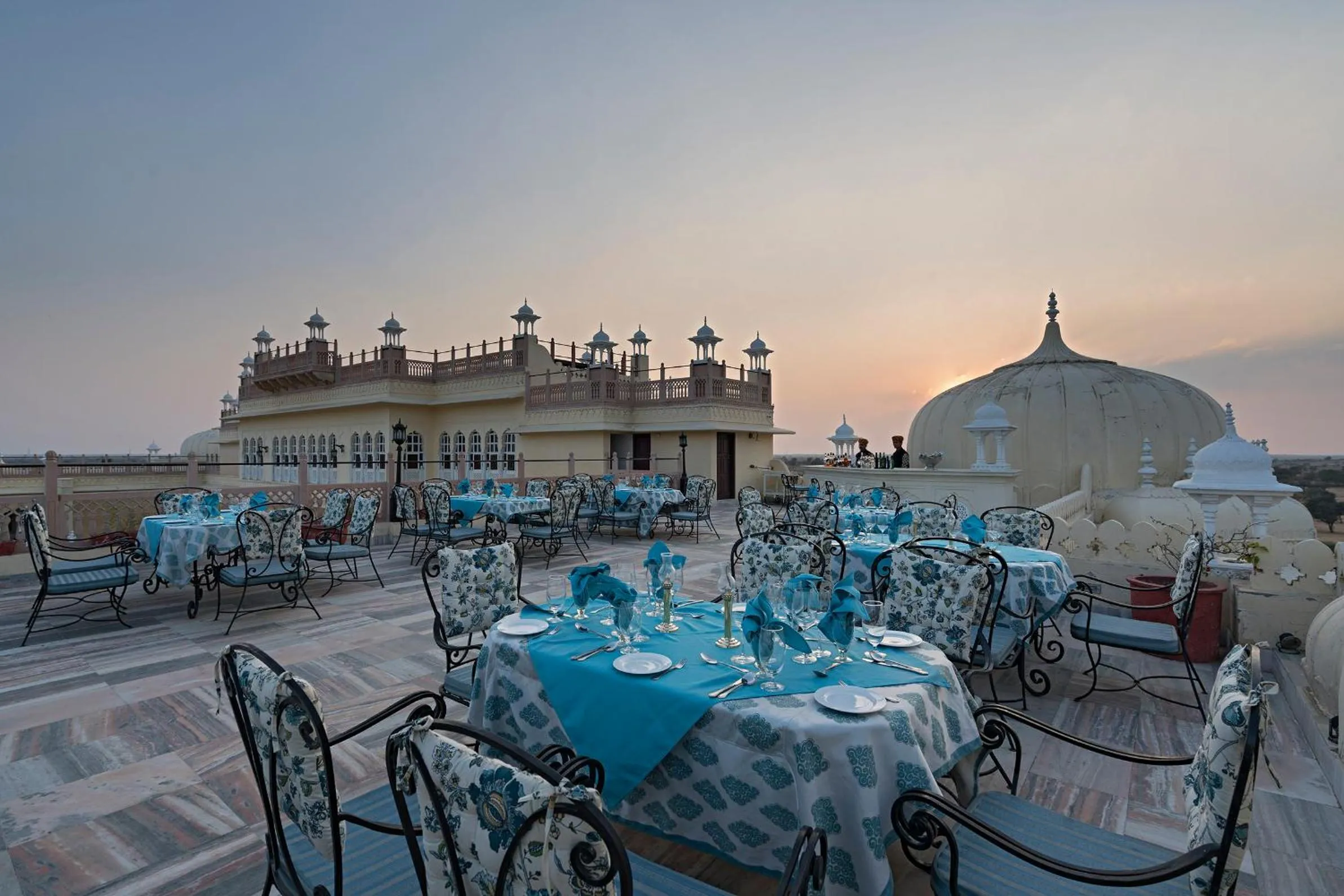 Patio in Alsisar Mahal- Heritage Hotel