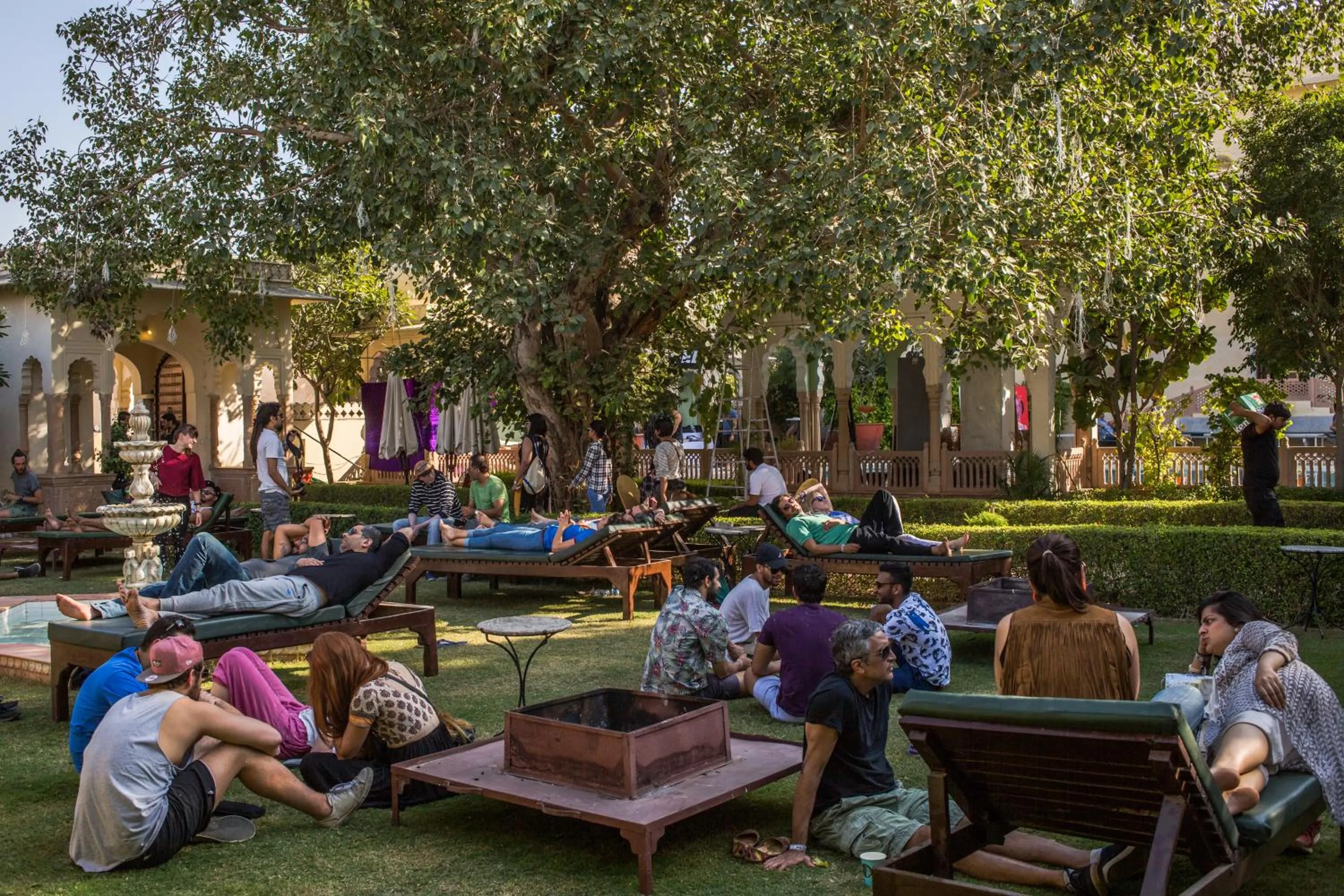 Garden in Alsisar Mahal- Heritage Hotel