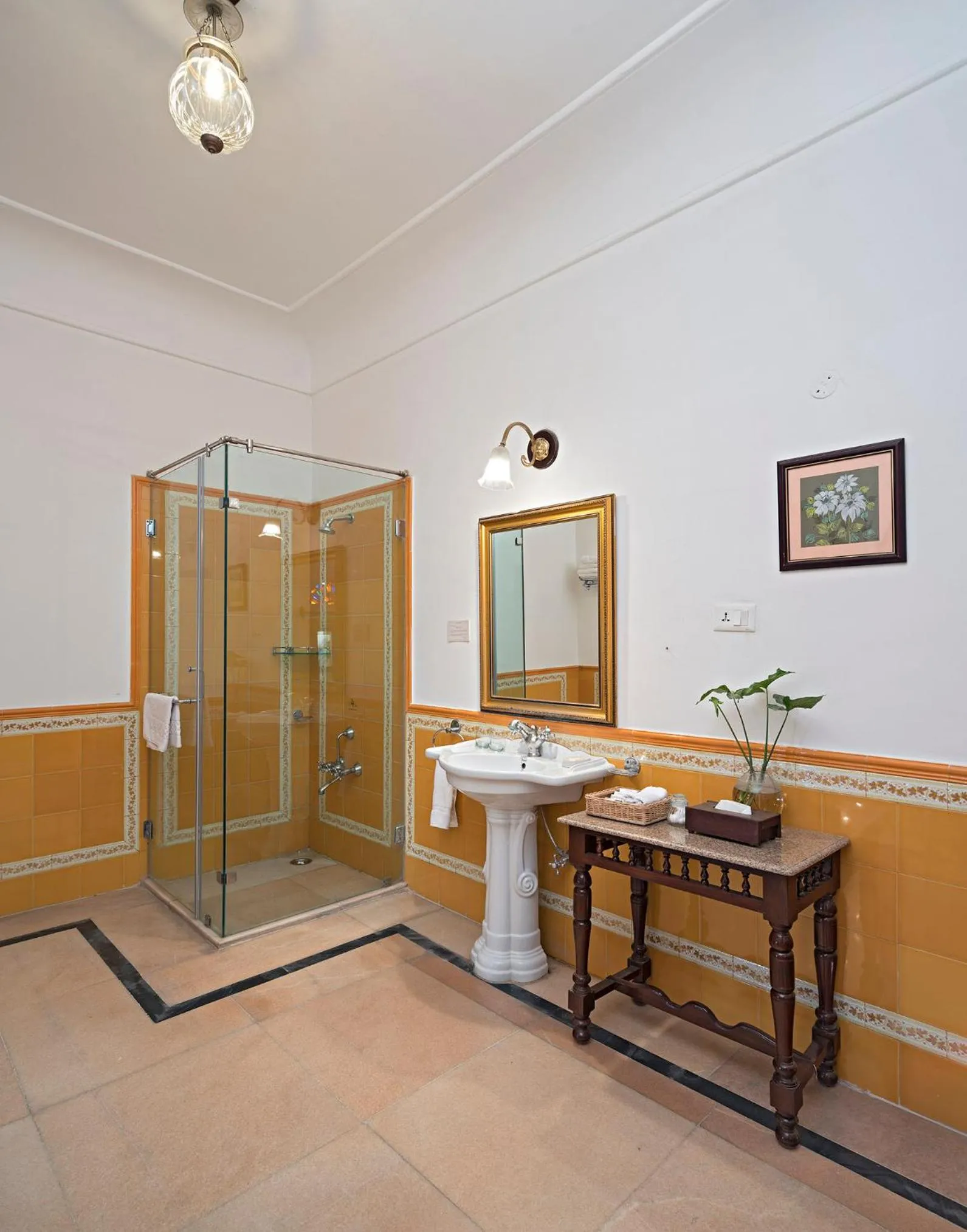 Shower in Alsisar Mahal- Heritage Hotel