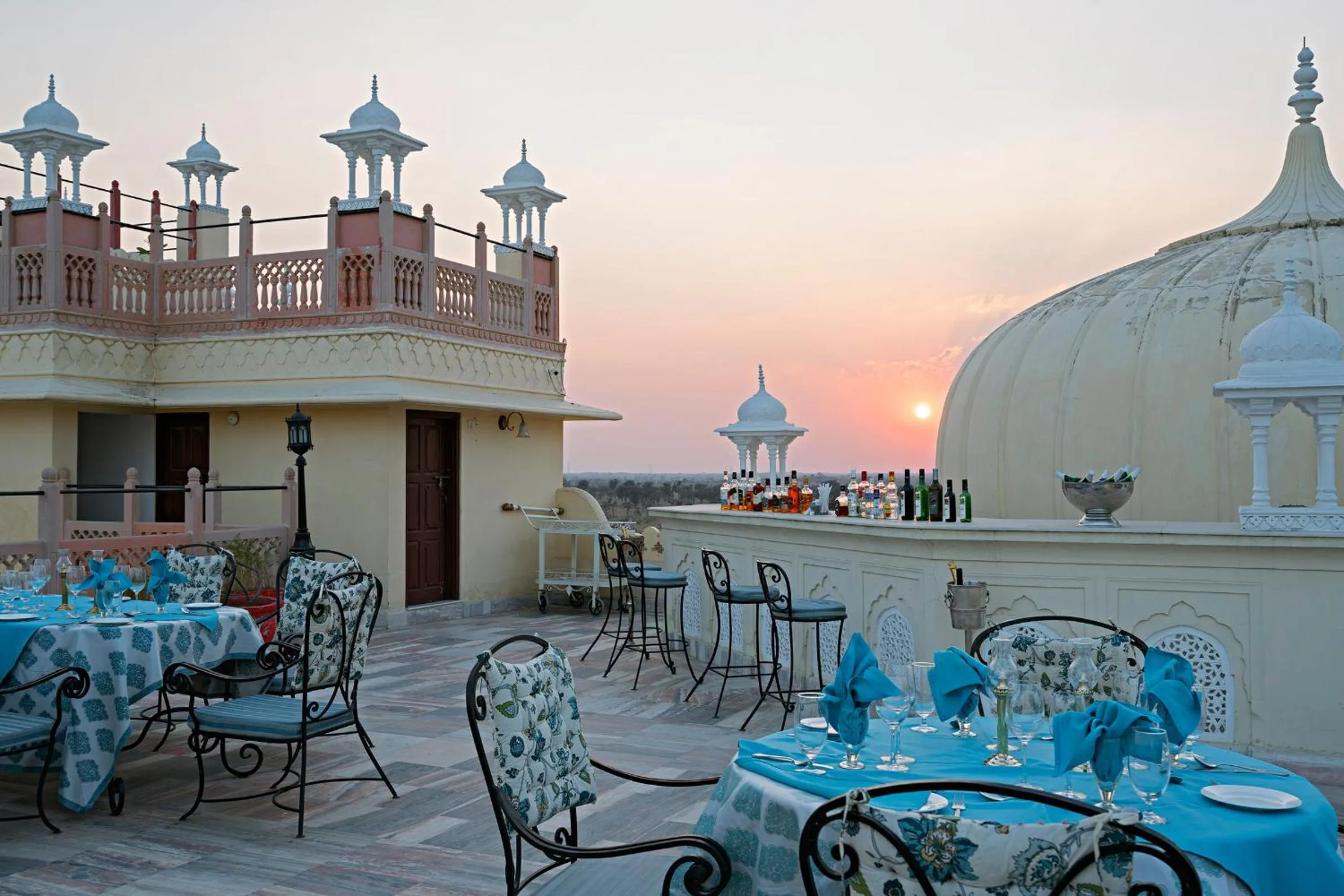 Patio in Alsisar Mahal- Heritage Hotel