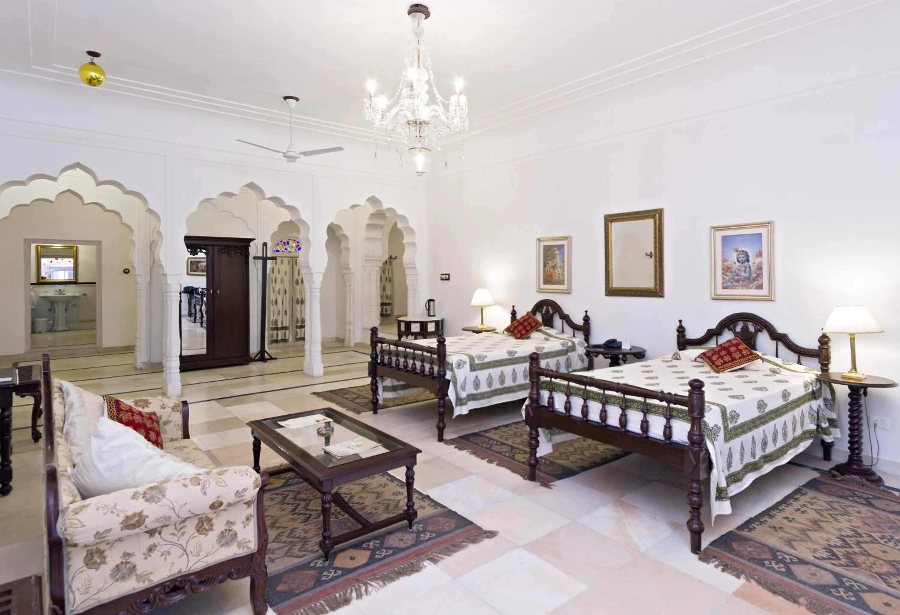 Bedroom, Bed in Alsisar Mahal- Heritage Hotel