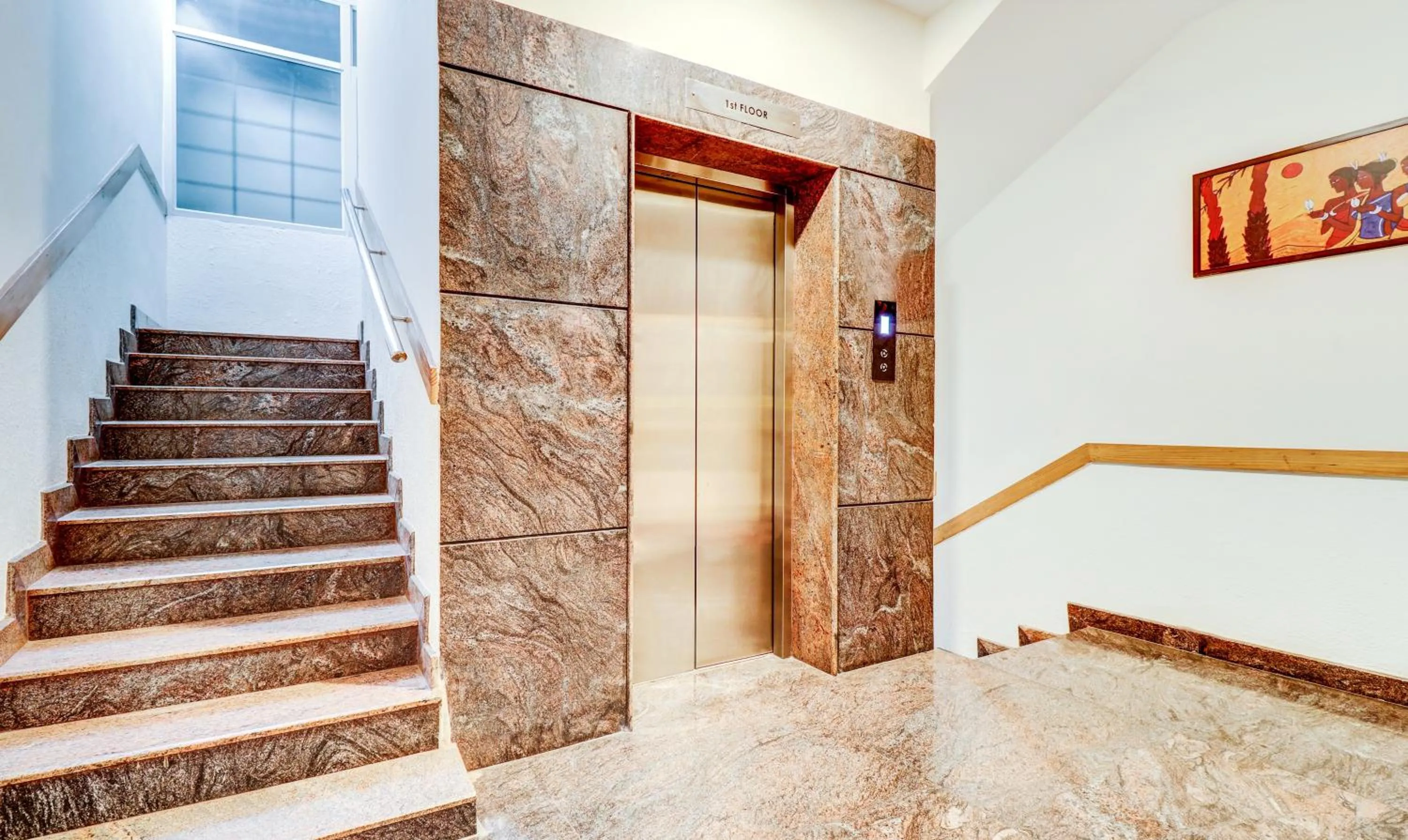 elevator in Treebo Saga Apartment