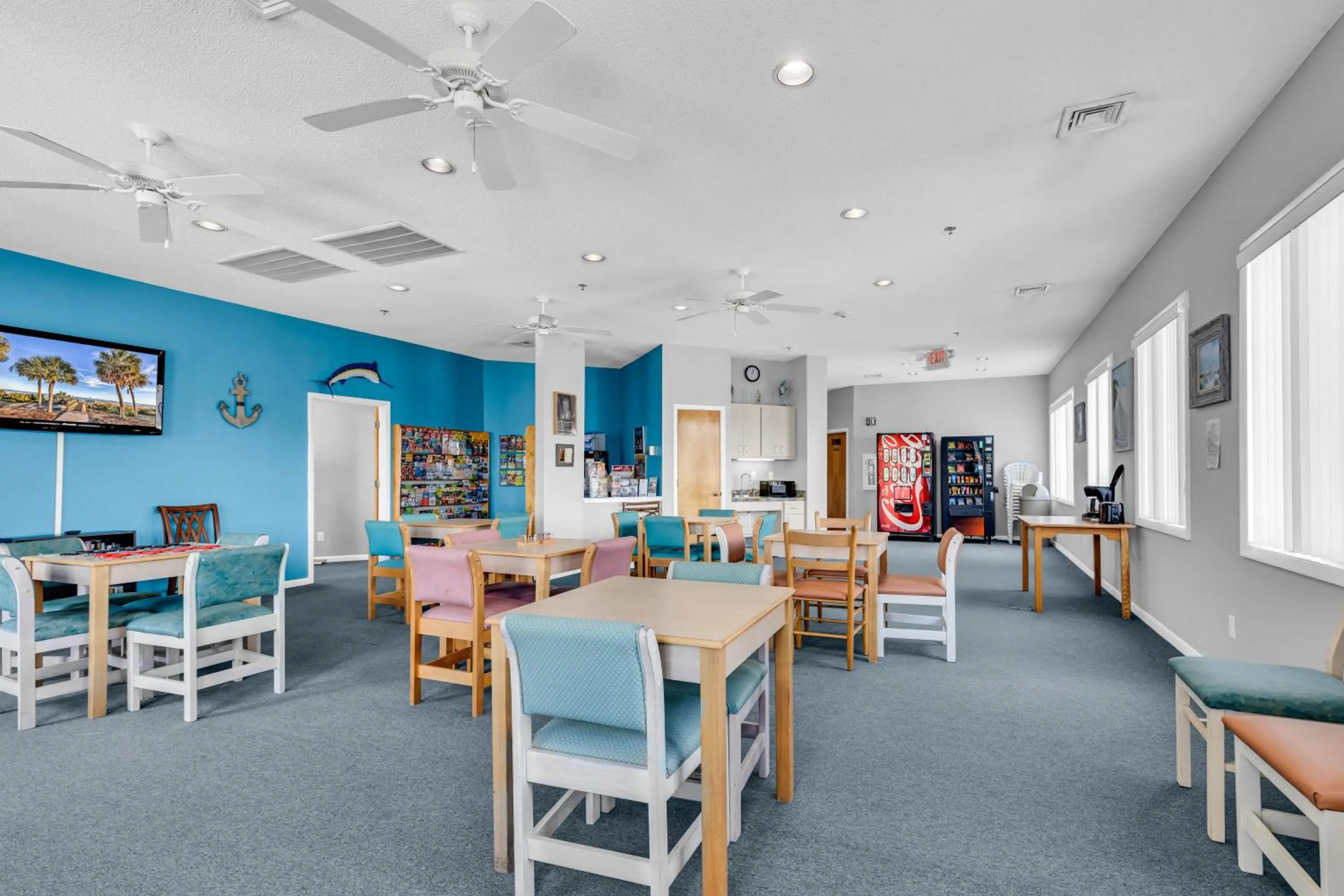 Communal lounge/ TV room in A Place at the Beach