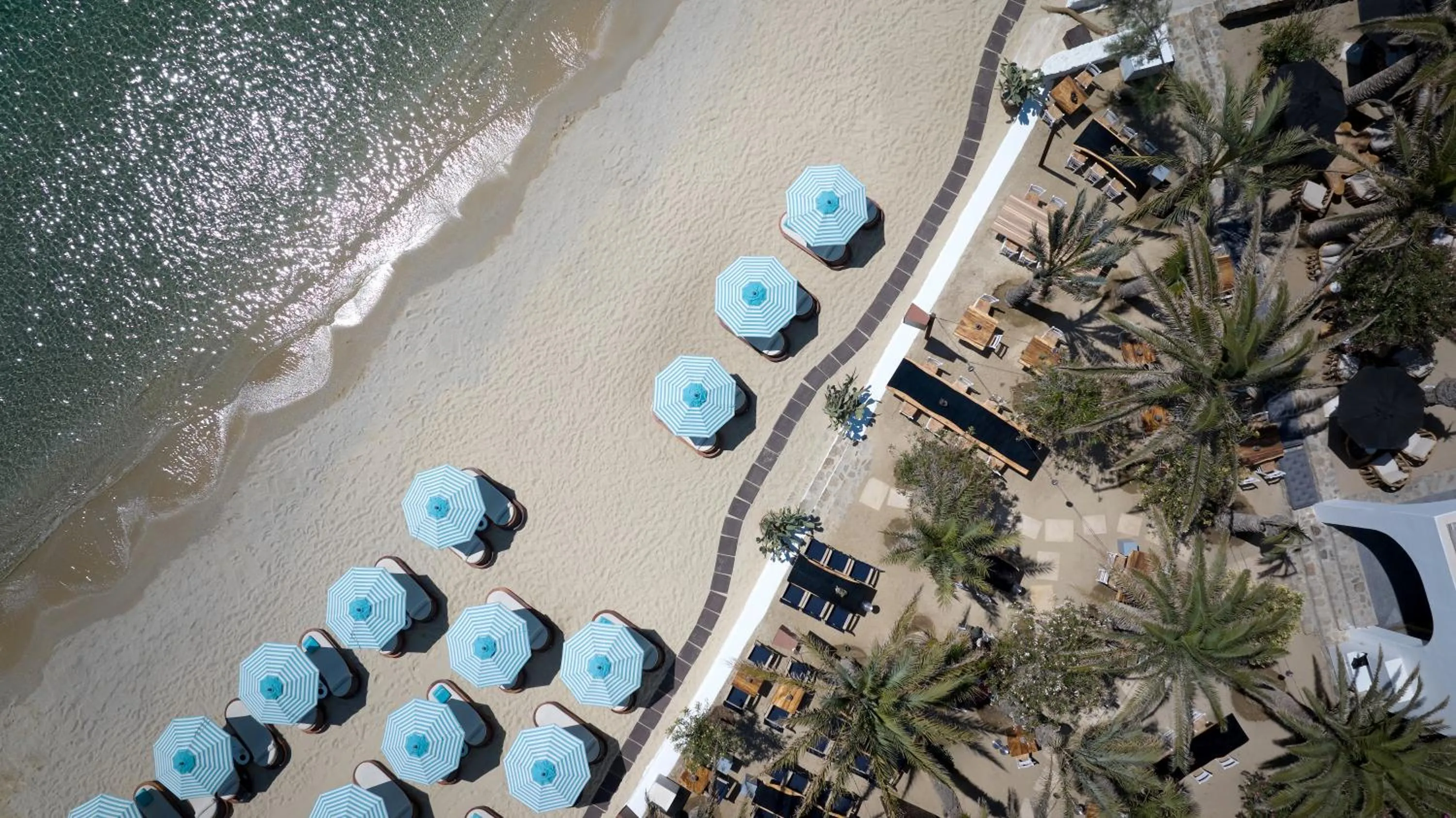 sunbed in Nammos Hotel Mykonos