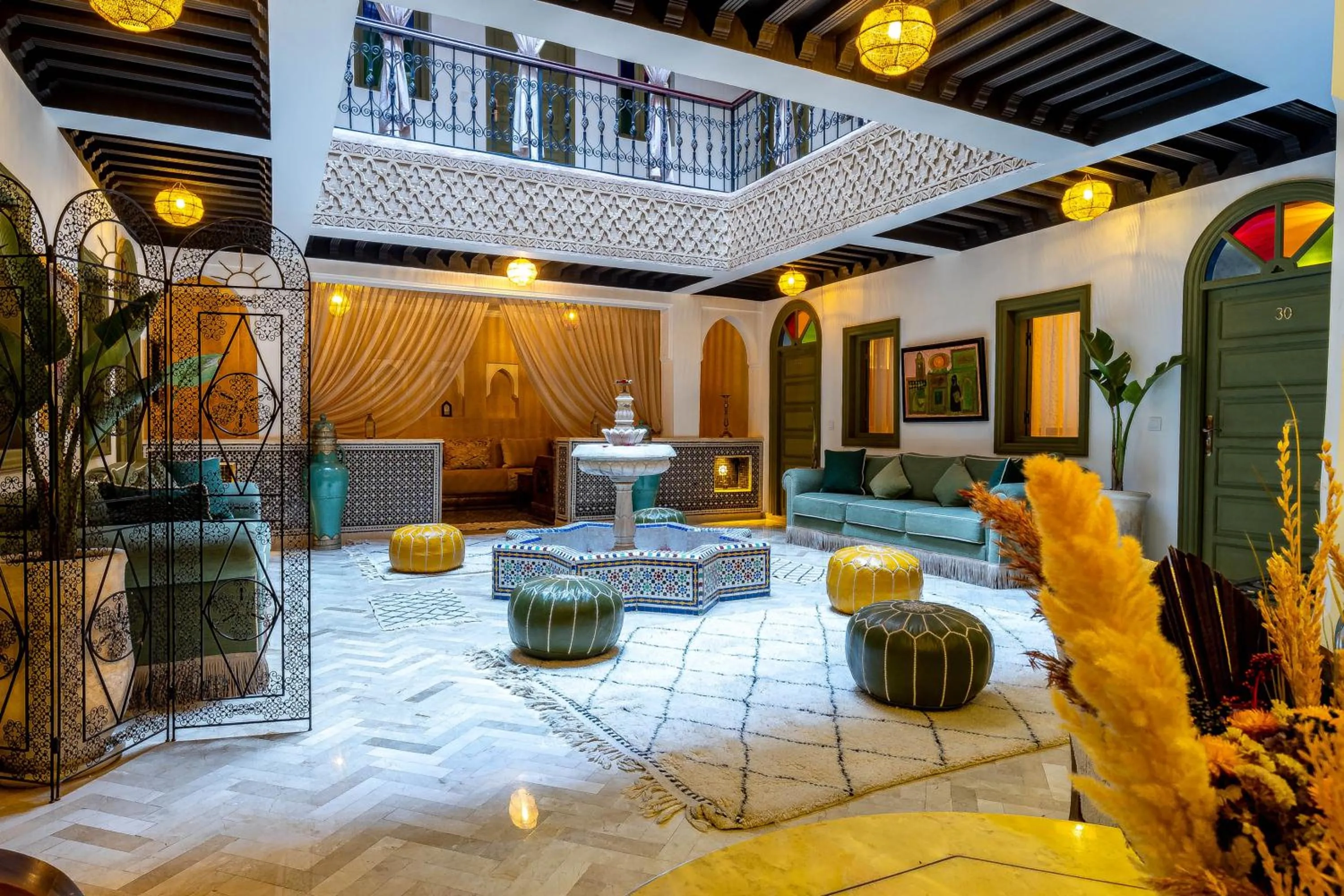 Seating area in Riad Hamdane Rooftop & SPA