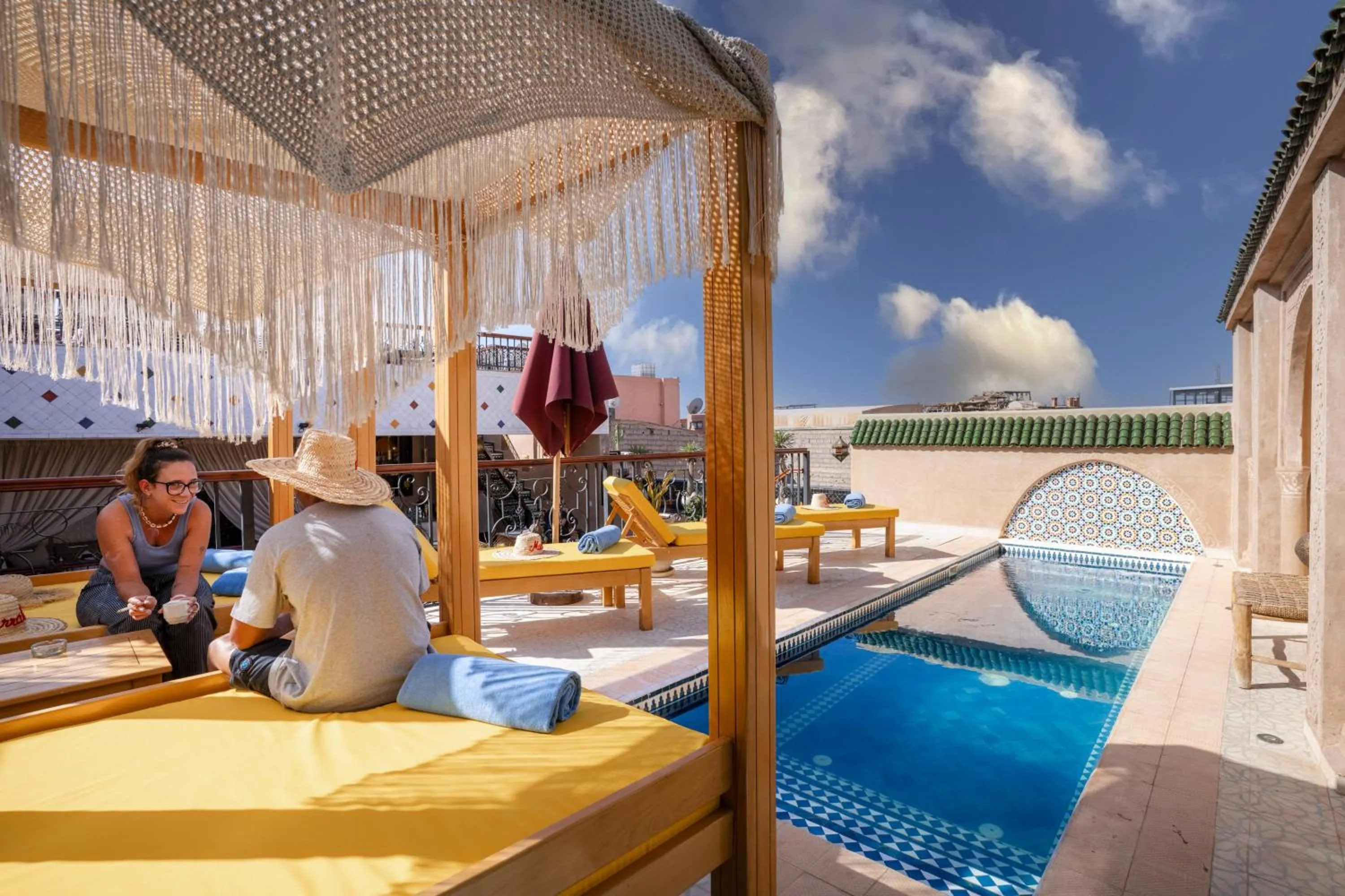 Solarium in Riad Hamdane Rooftop & SPA