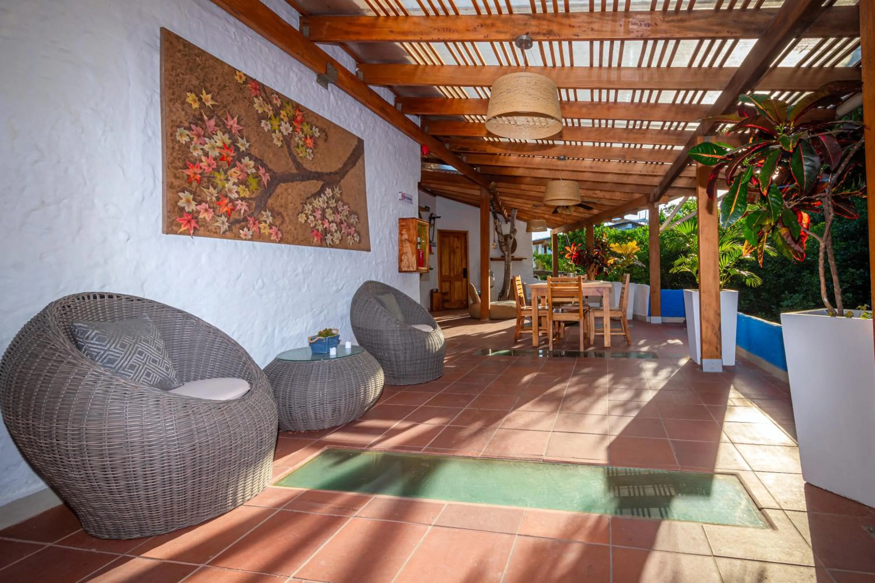 Patio in Blu Galapagos Sustainable Waterfront Lodge