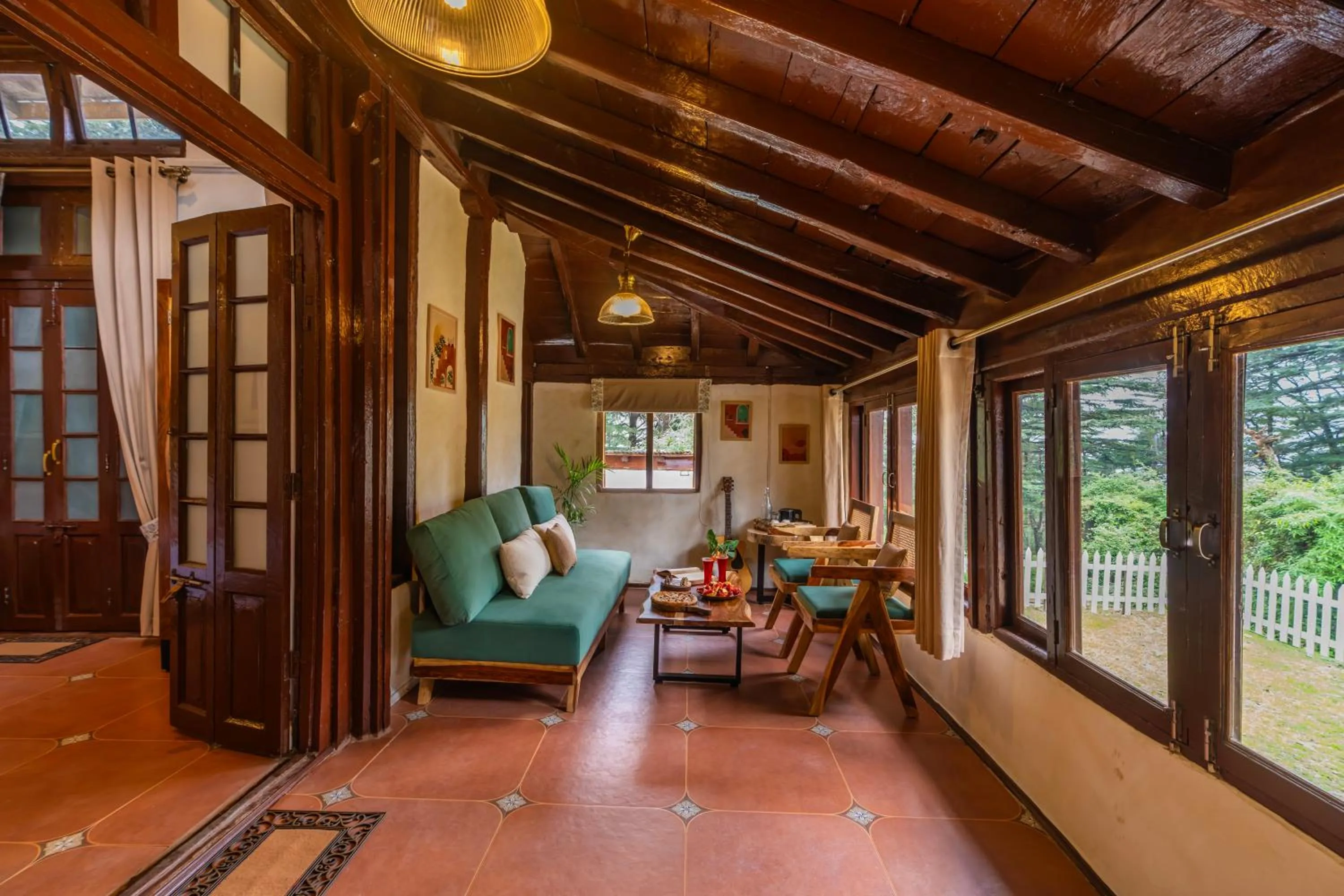 Living room in Himtrek Stays,Mcleodganj