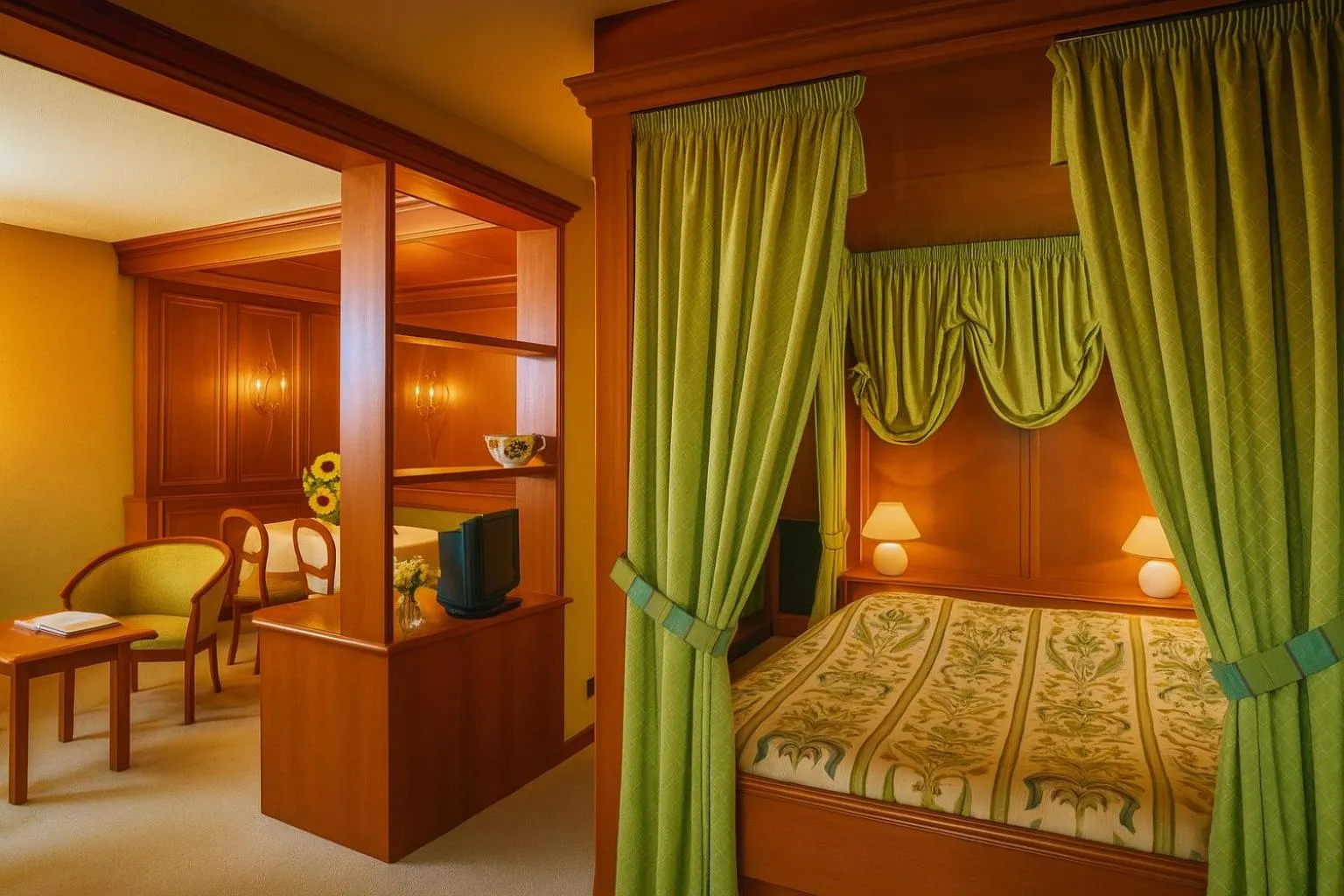 Bed in Hôtel des Vosges